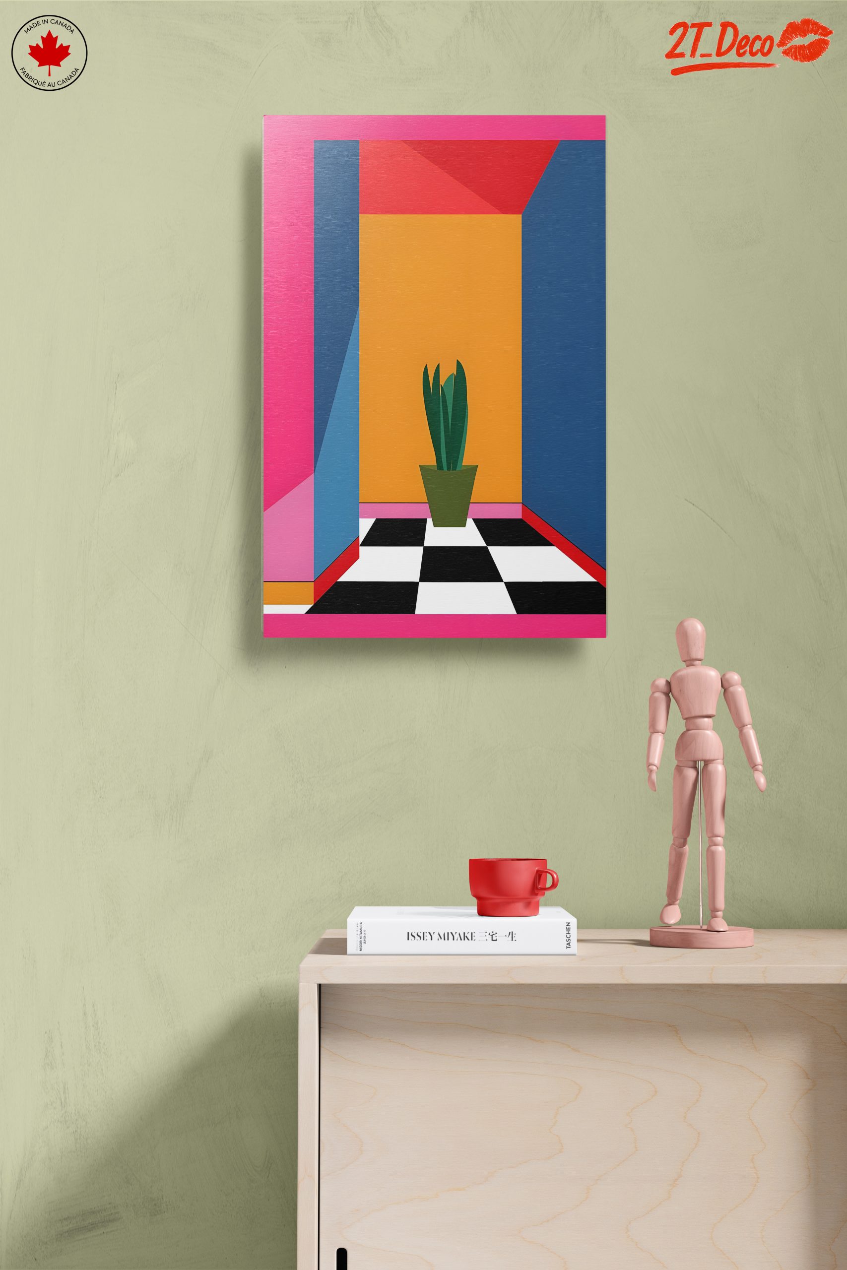 Vibrant Modern Geometric Interior Design Art - Image 14