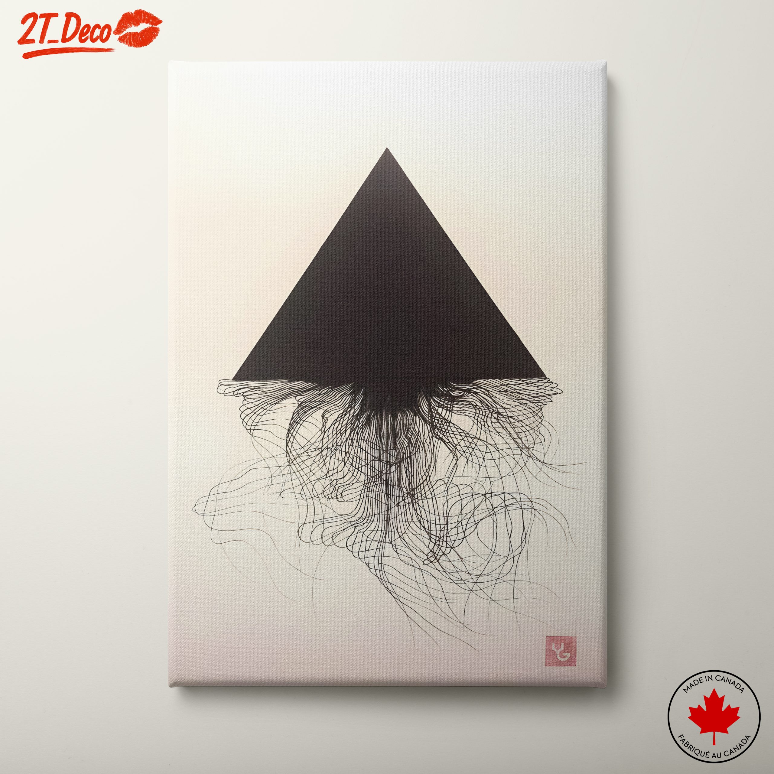 Minimalist Black Triangle Abstract Art