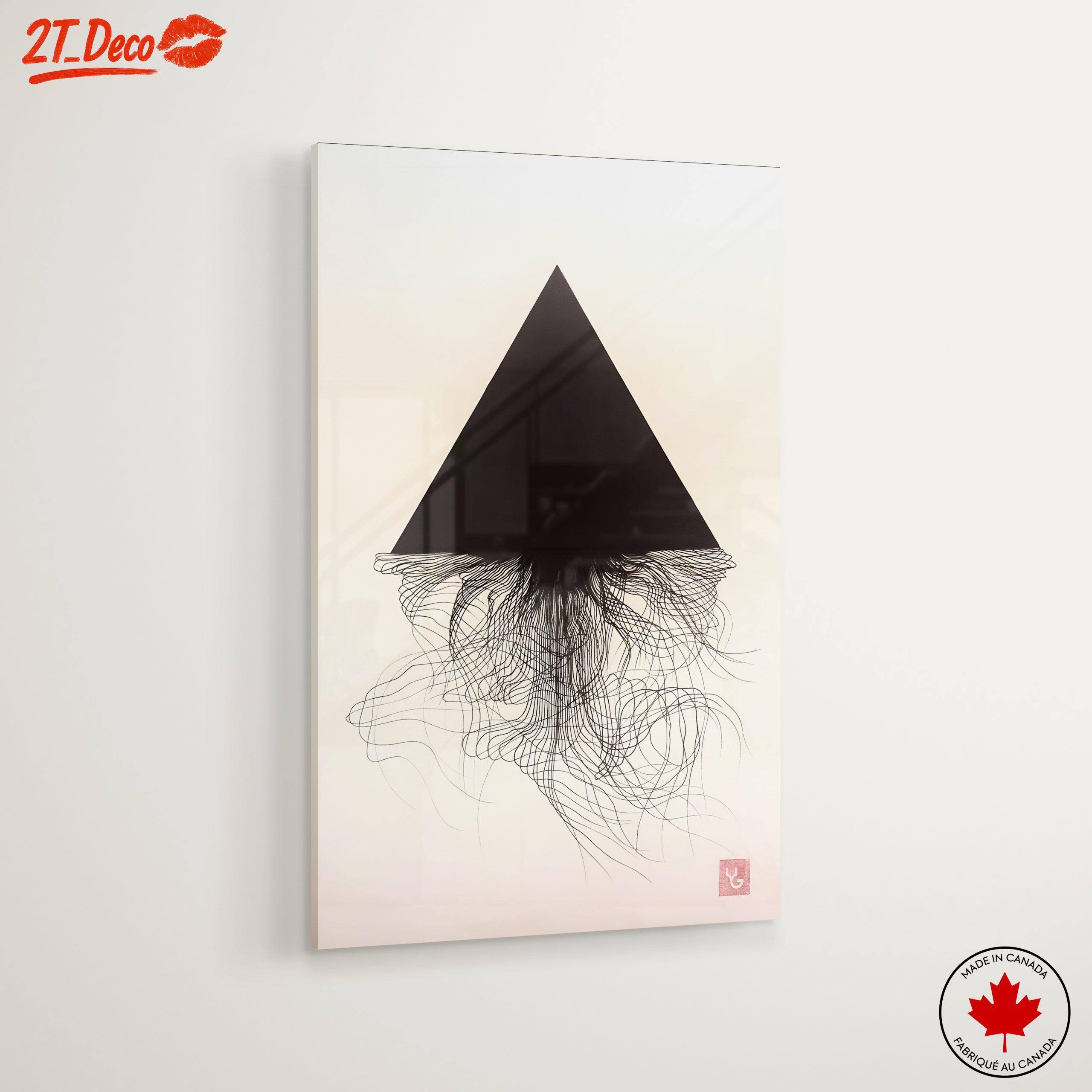 Minimalist Black Triangle Abstract Art - Image 6