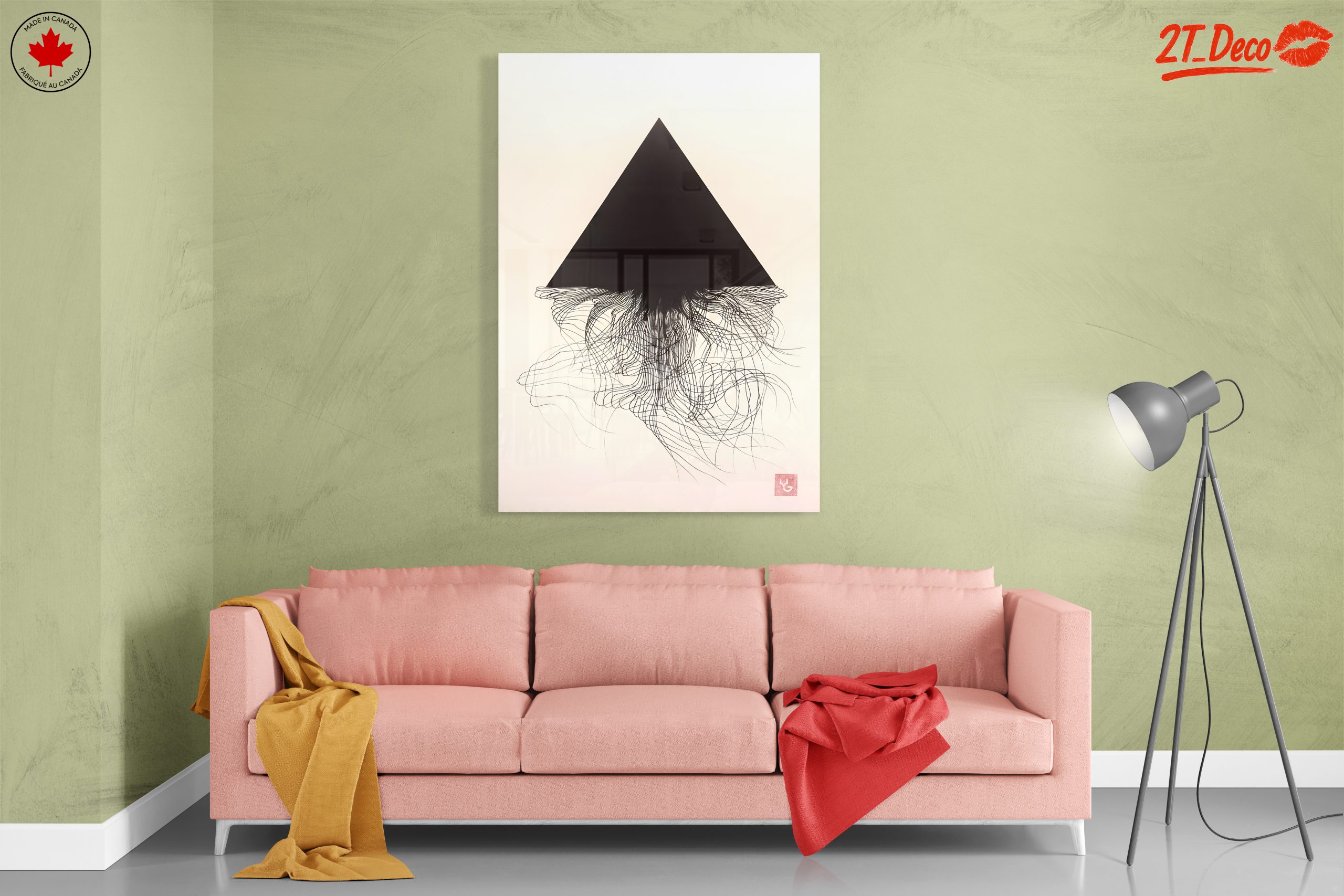 Minimalist Black Triangle Abstract Art - Image 7