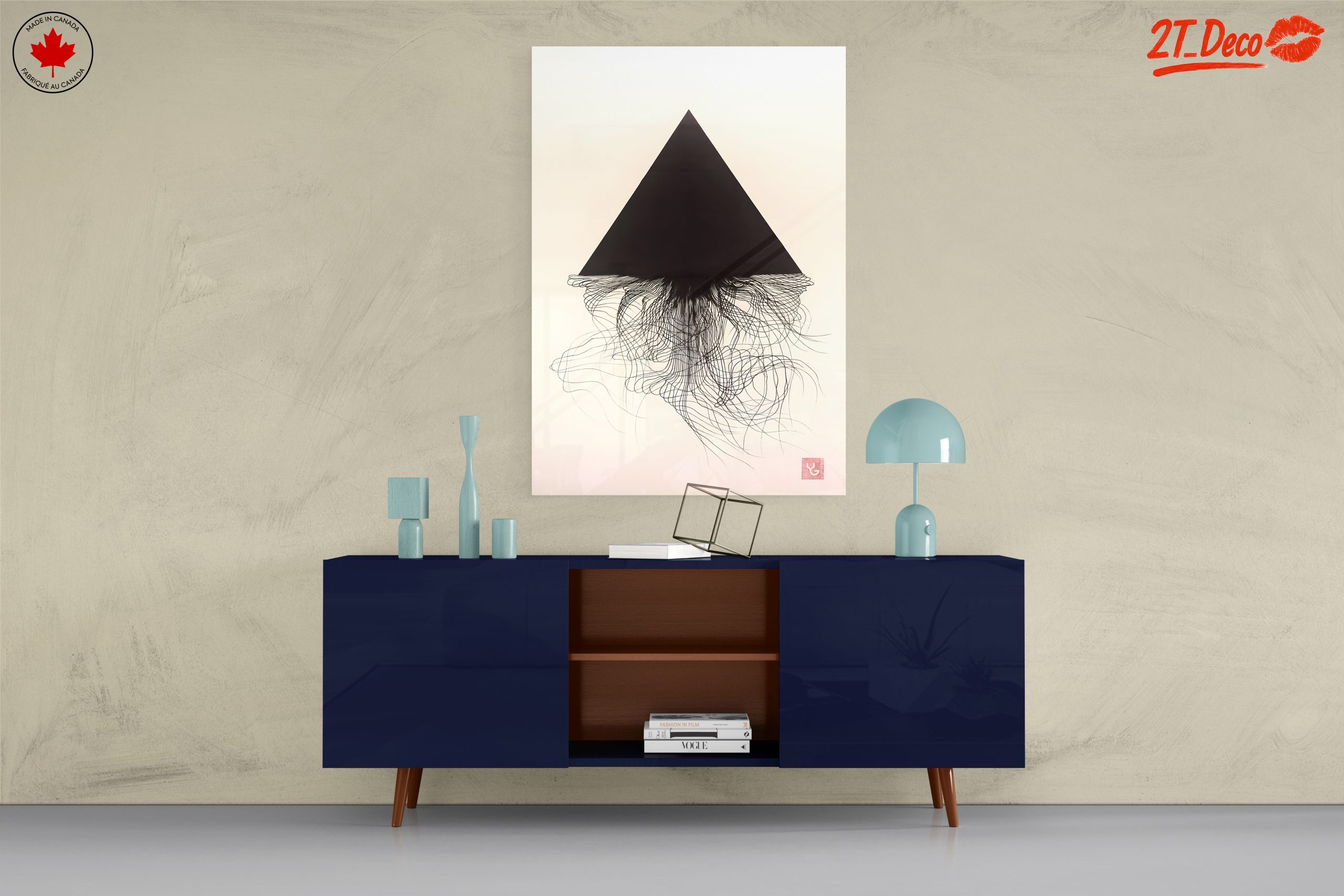 Minimalist Black Triangle Abstract Art - Image 8