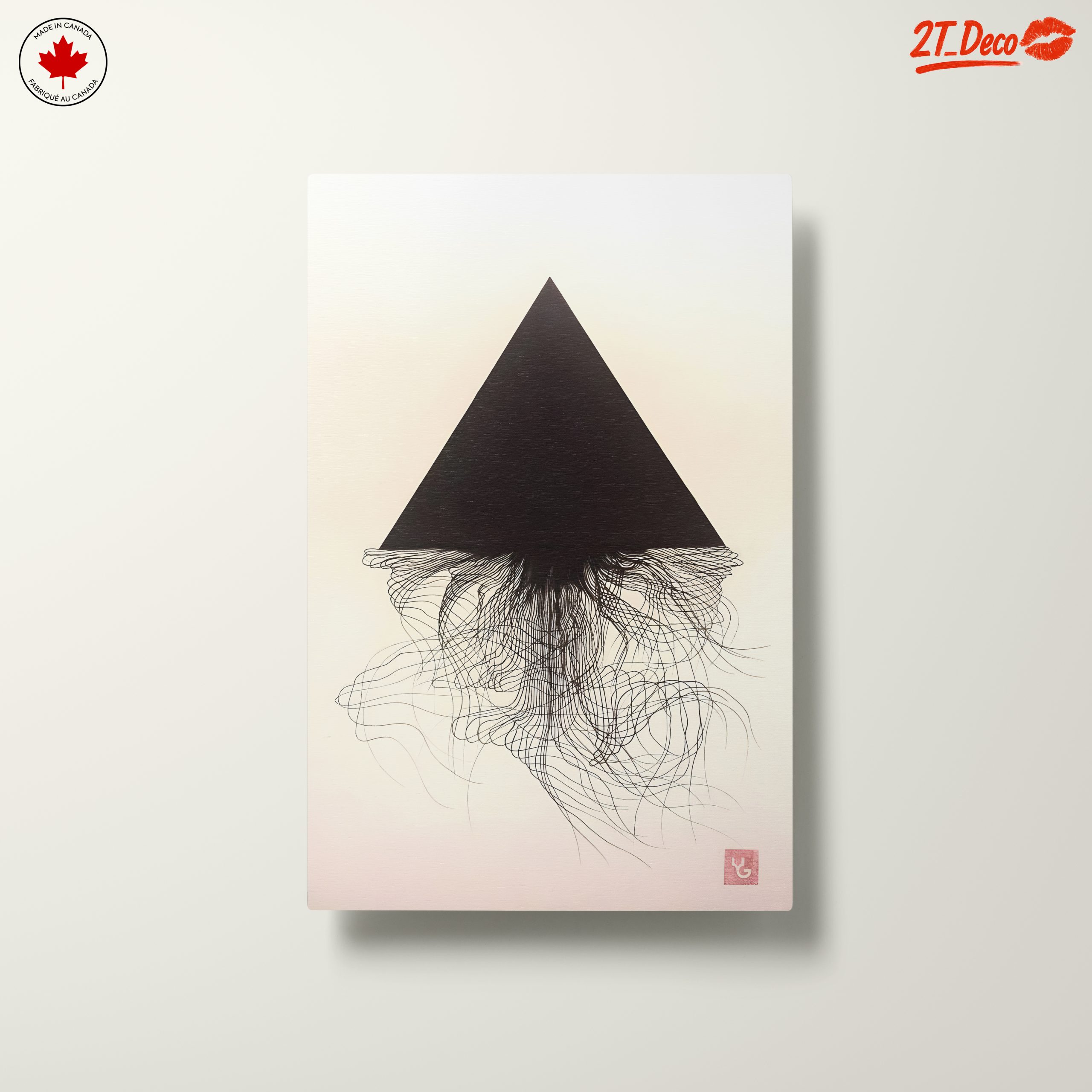 Minimalist Black Triangle Abstract Art - Image 10