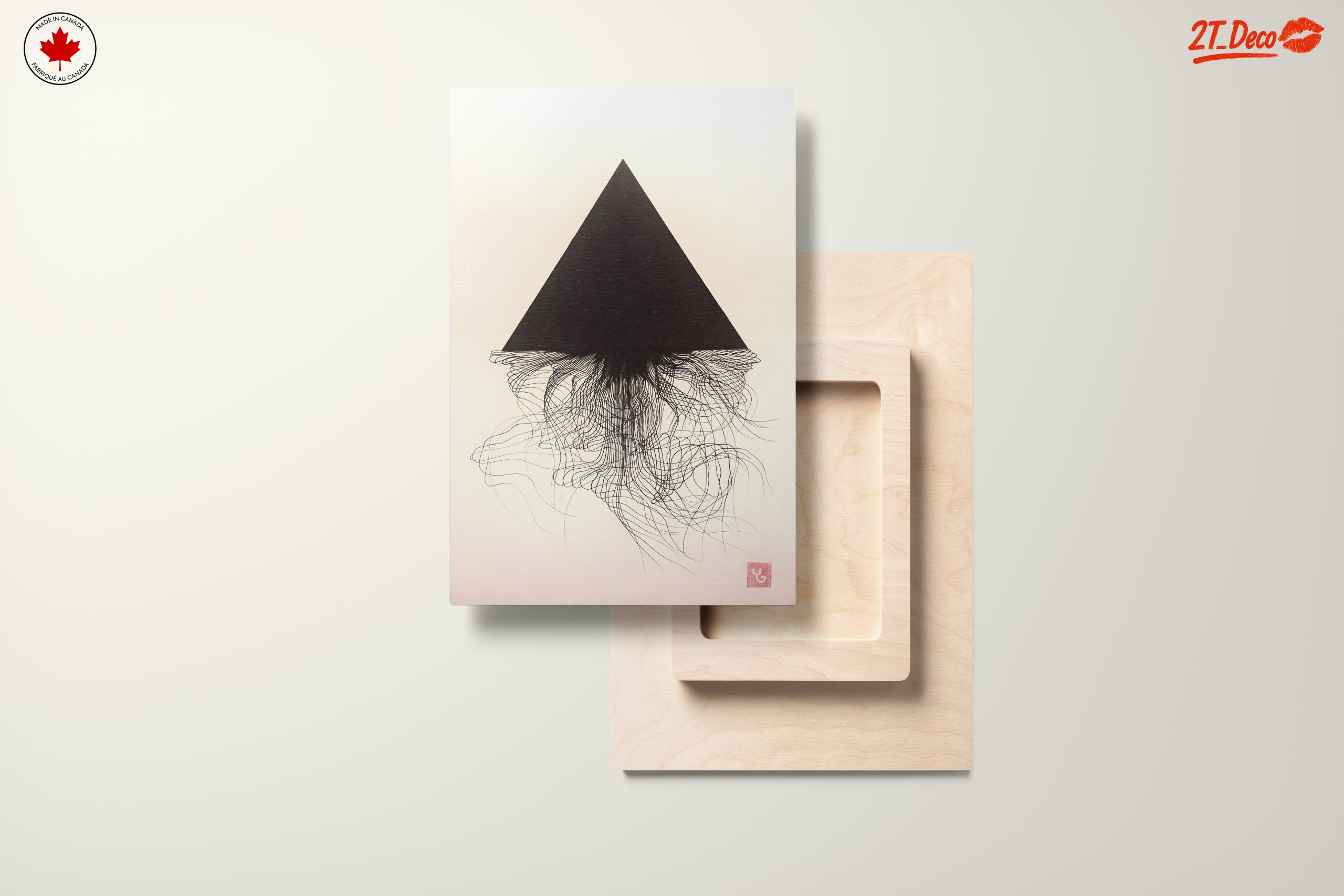 Minimalist Black Triangle Abstract Art - Image 11