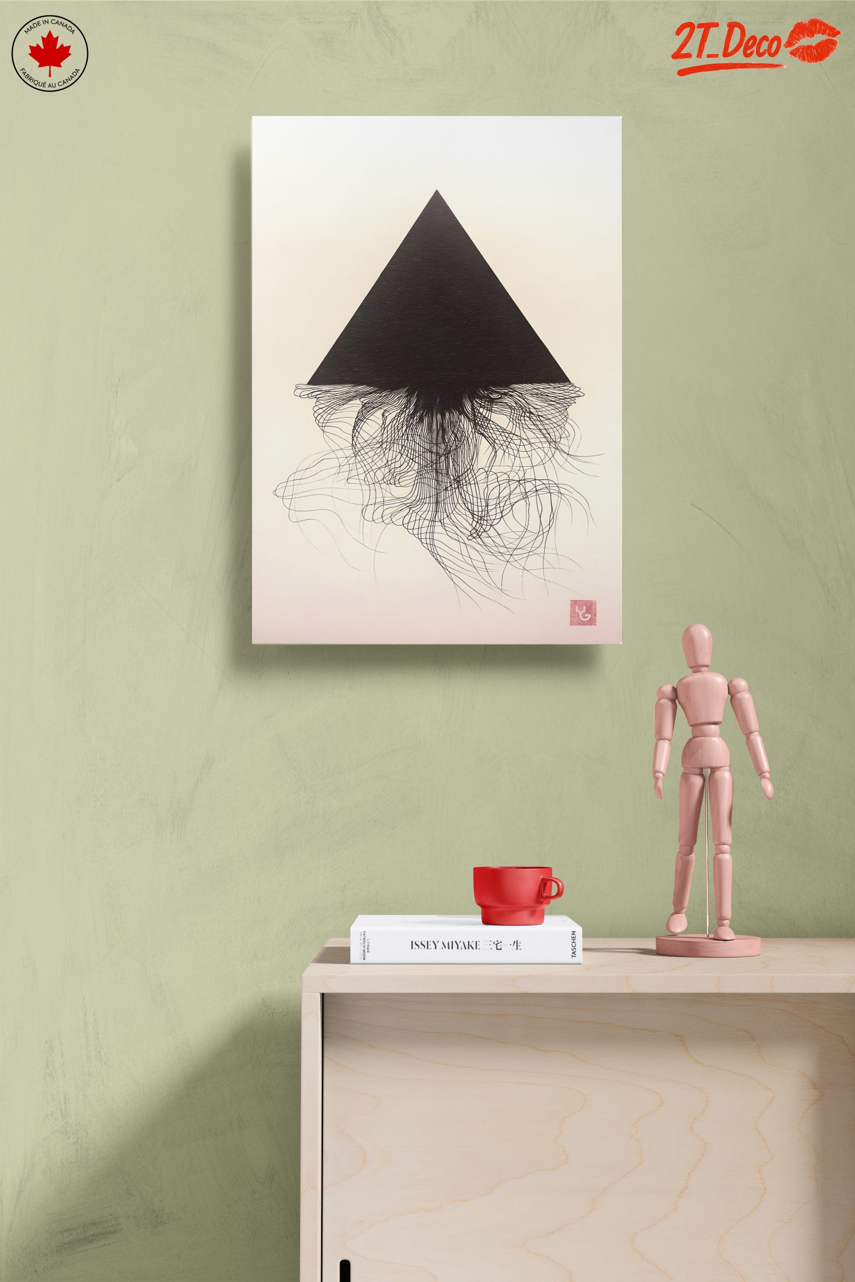 Minimalist Black Triangle Abstract Art - Image 14