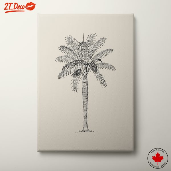Stylized Botanical Palm Tree Art