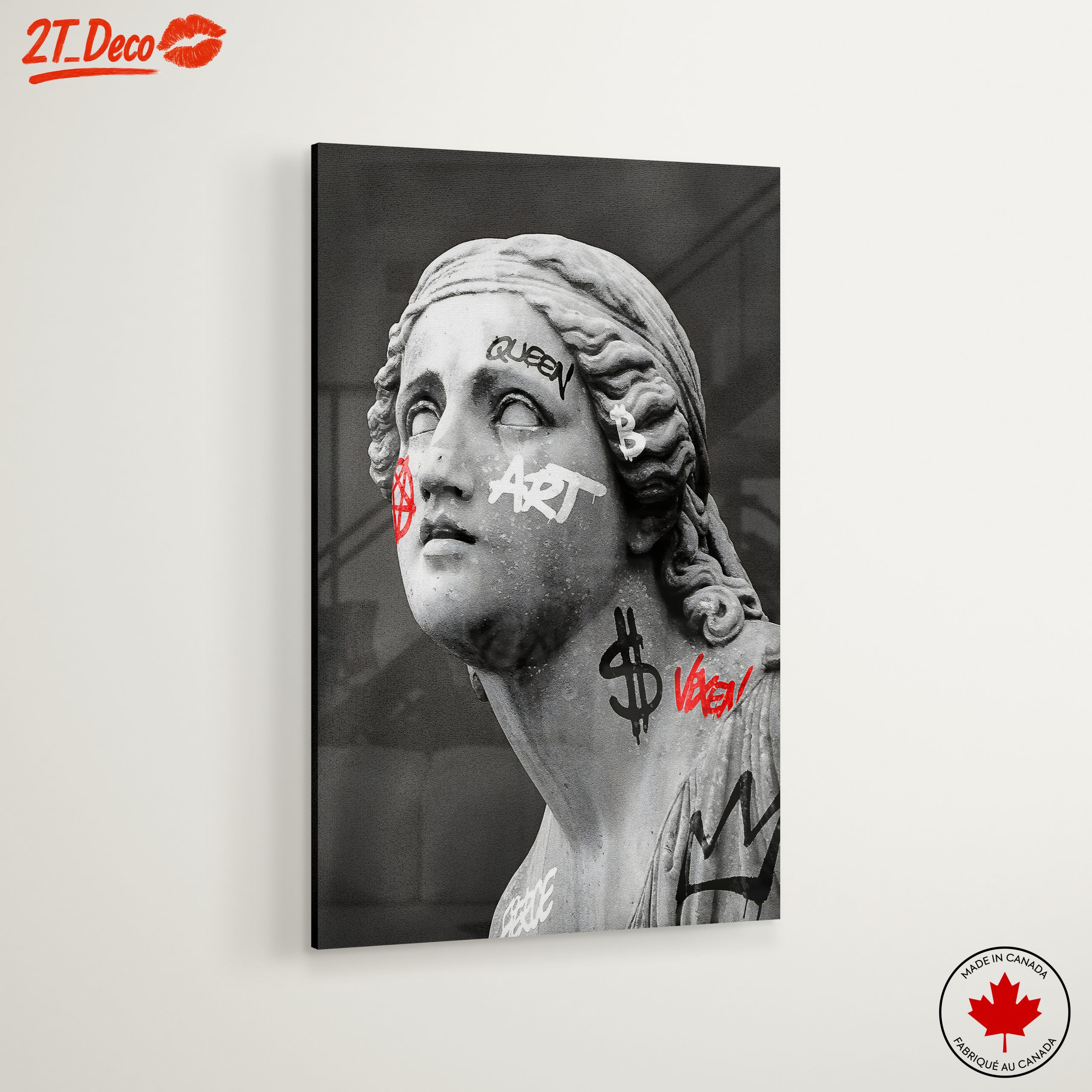 Graffiti Overlay on Classical Statue Portrait - Image 6