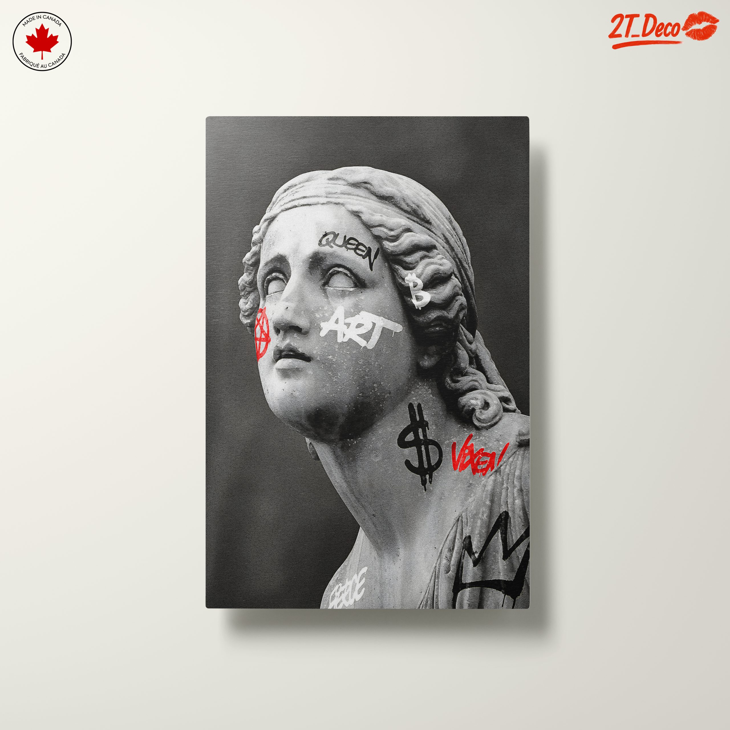 Graffiti Overlay on Classical Statue Portrait - Image 10