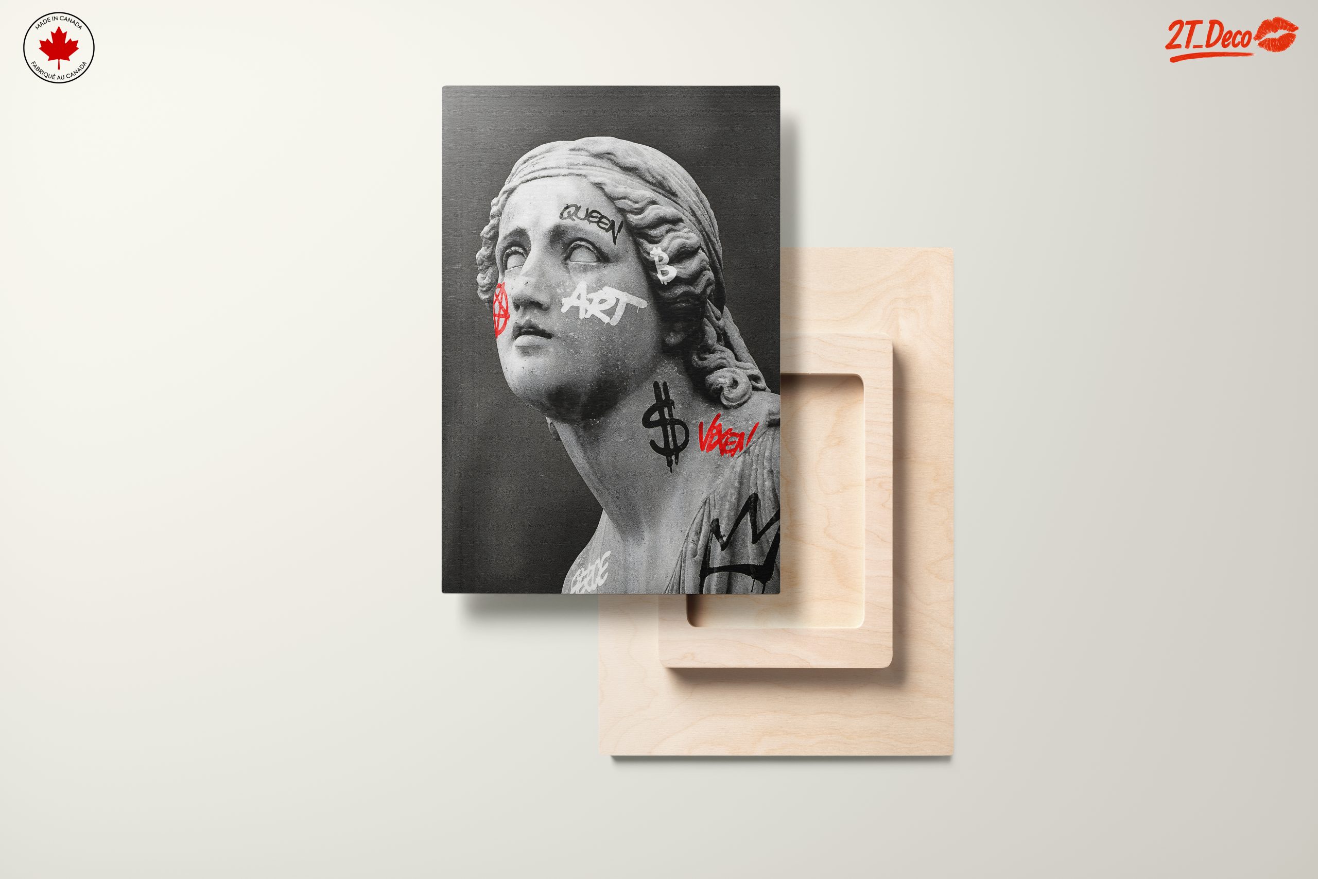 Graffiti Overlay on Classical Statue Portrait - Image 11