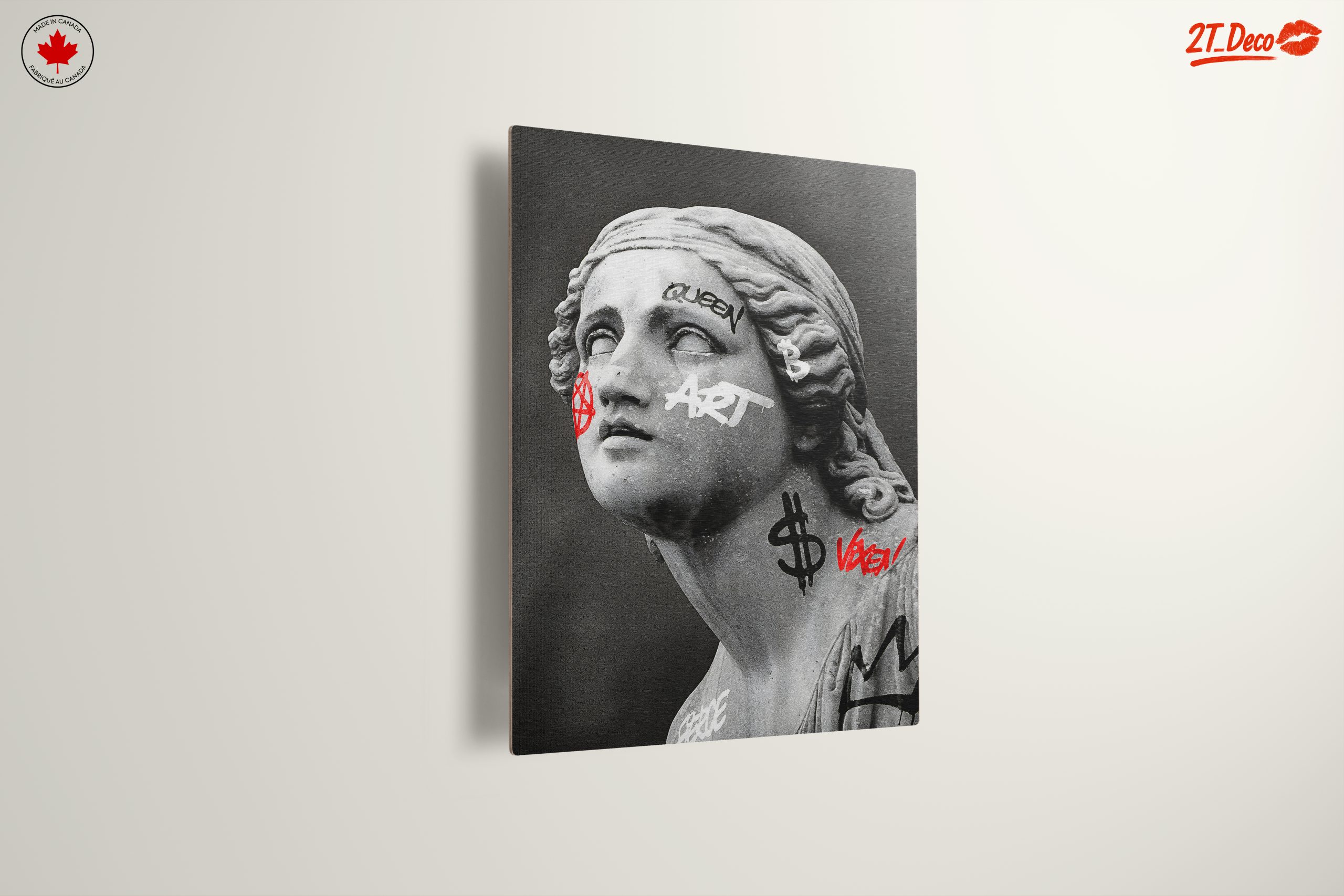 Graffiti Overlay on Classical Statue Portrait - Image 13