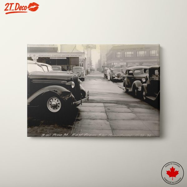 Vintage Classic Cars Street Scene
