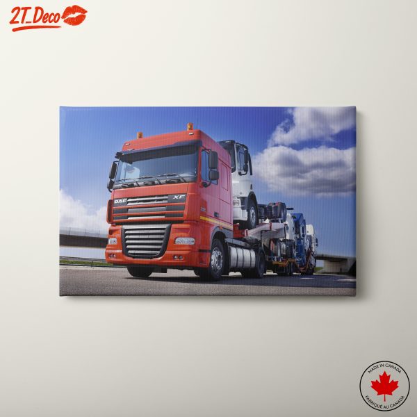 Red DAF Truck On Road