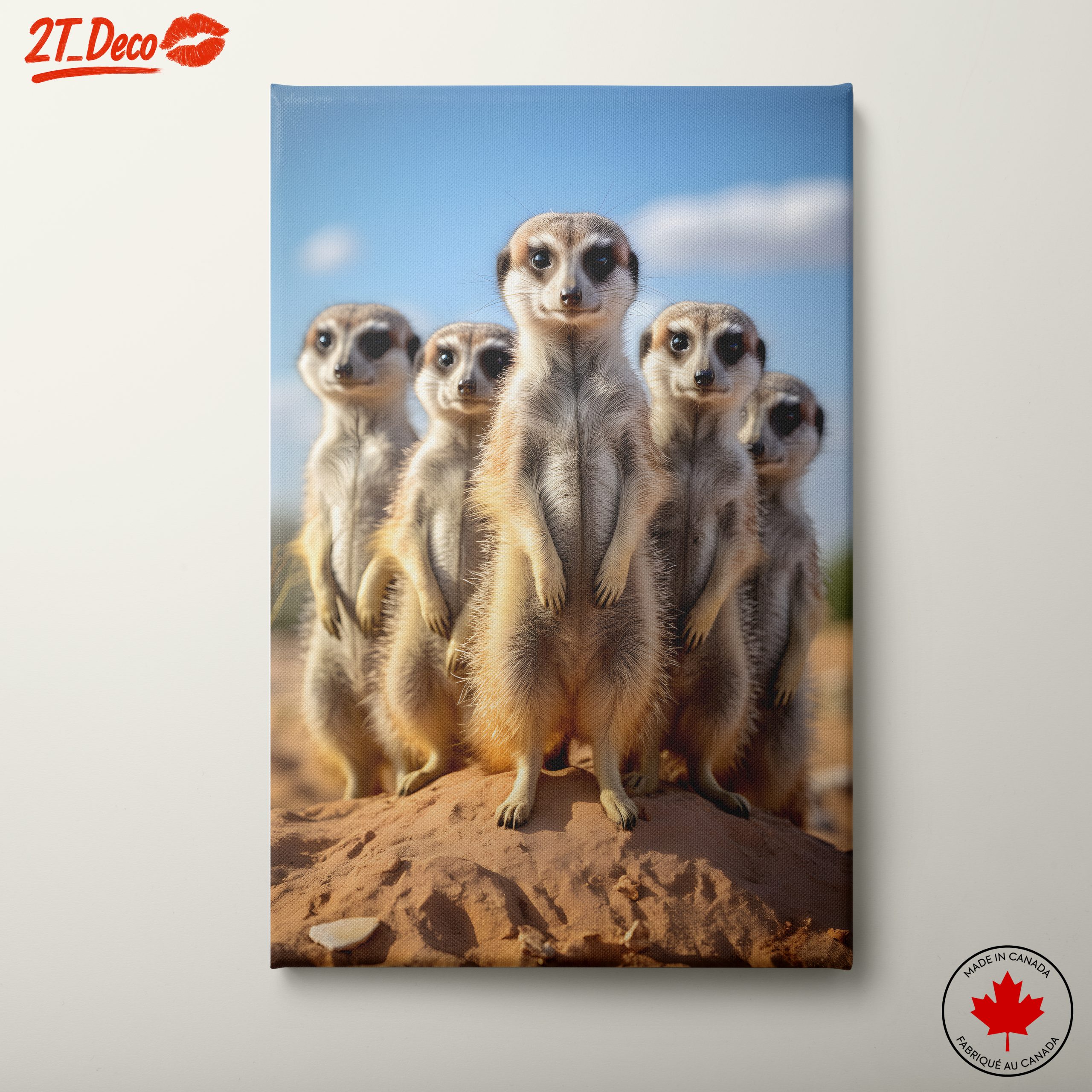 Meerkats Standing Together in the Wild