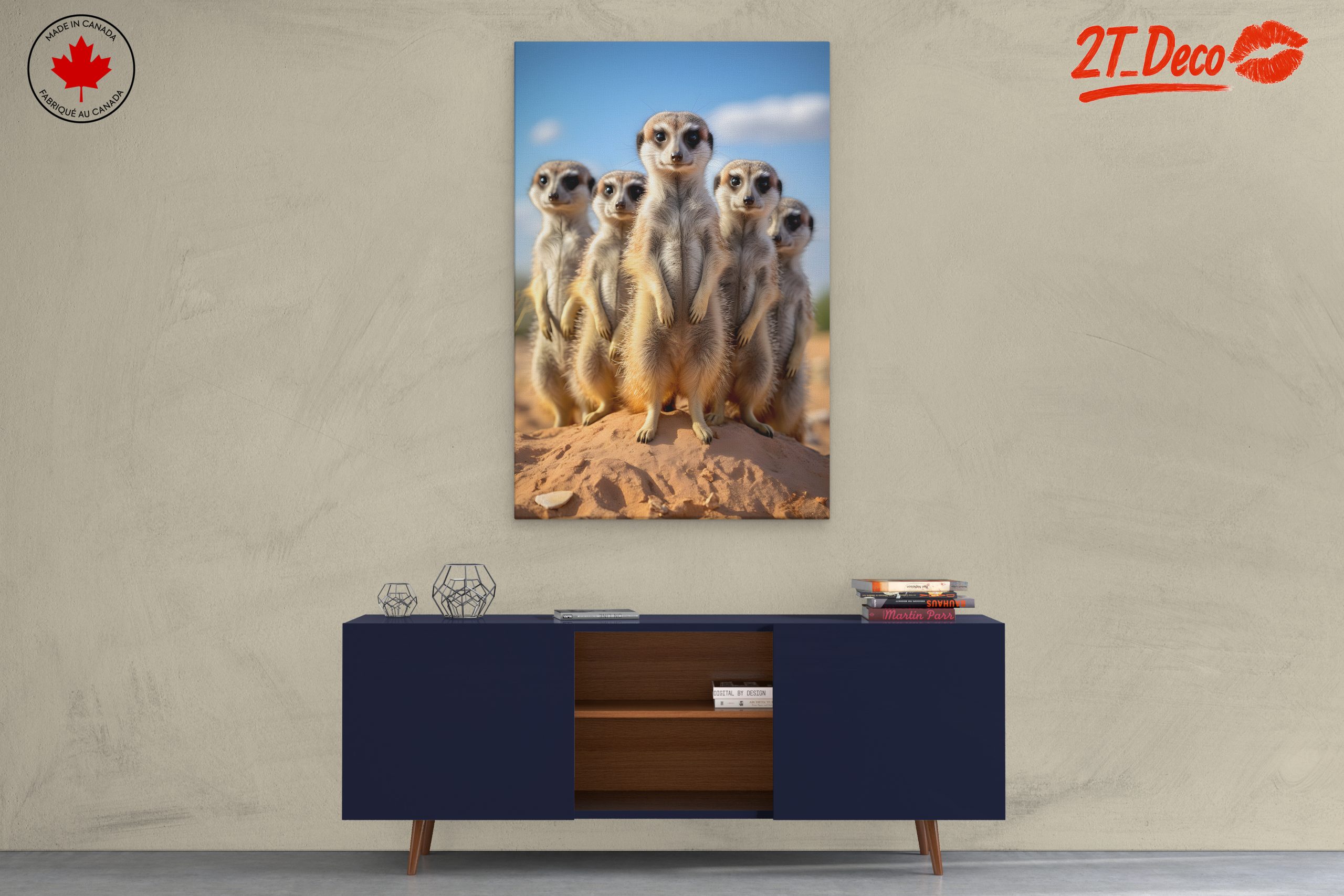 Meerkats Standing Together in the Wild - Image 3