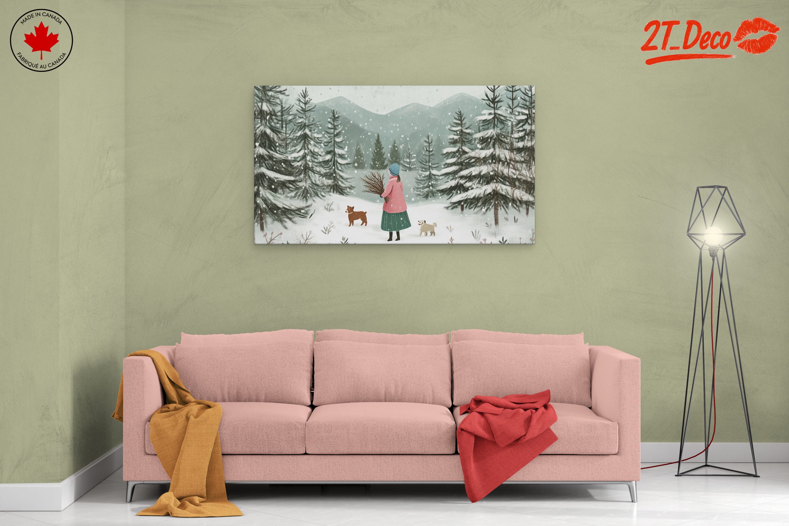 Charming Winter Landscape with Snowy Trees - Image 2