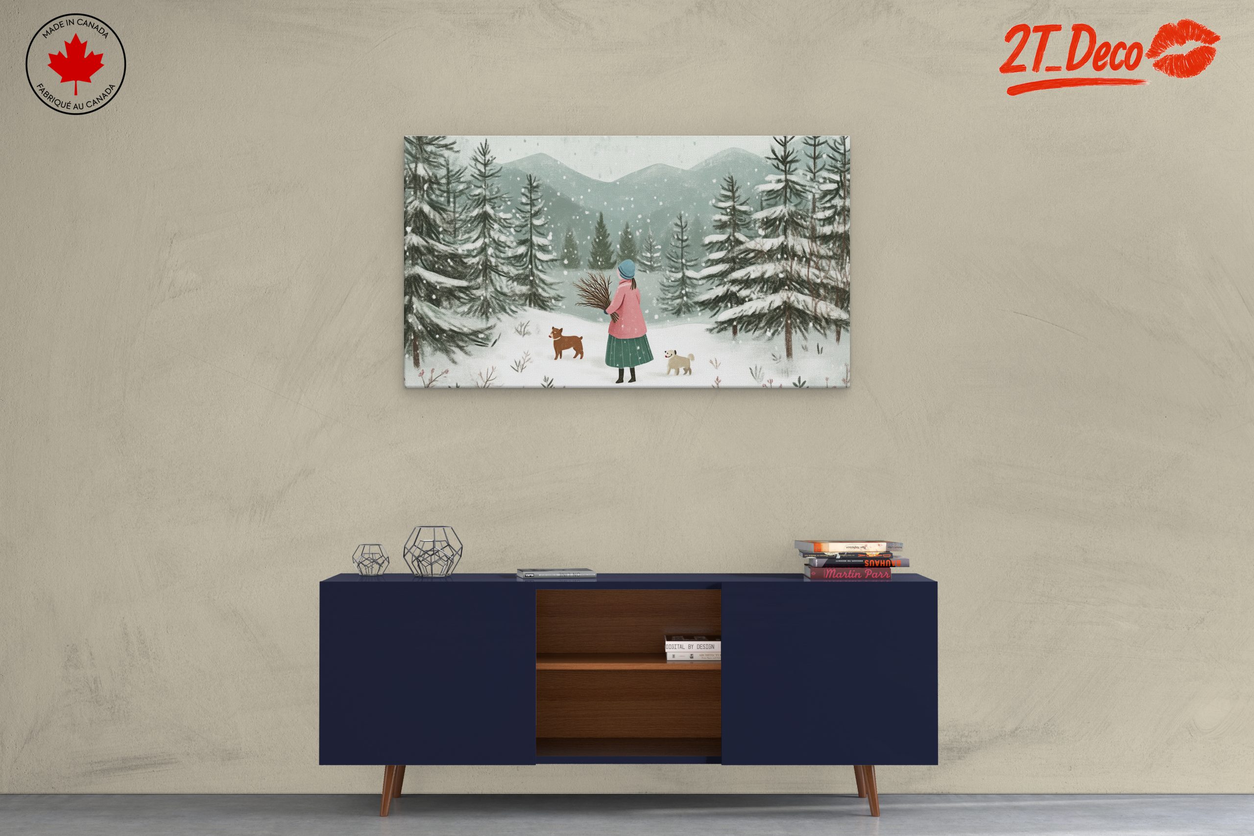 Charming Winter Landscape with Snowy Trees - Image 3