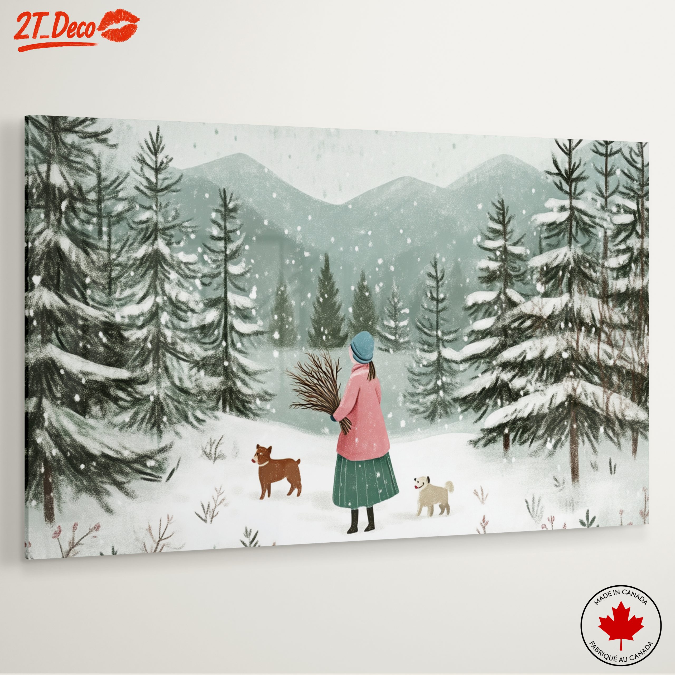 Charming Winter Landscape with Snowy Trees - Image 6