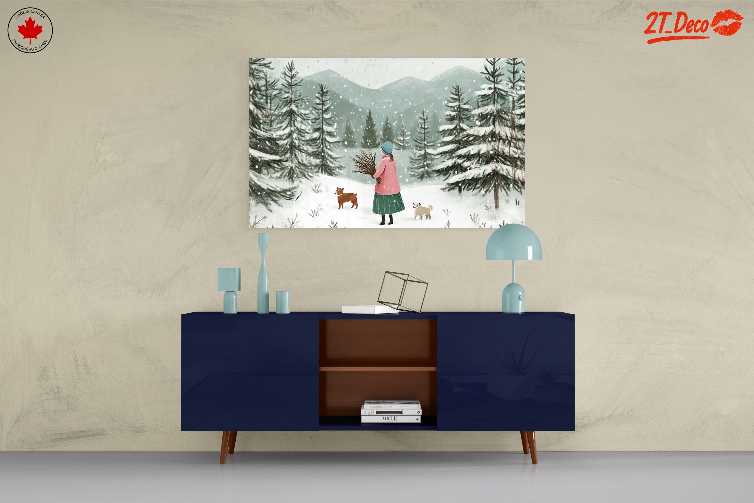 Charming Winter Landscape with Snowy Trees - Image 8