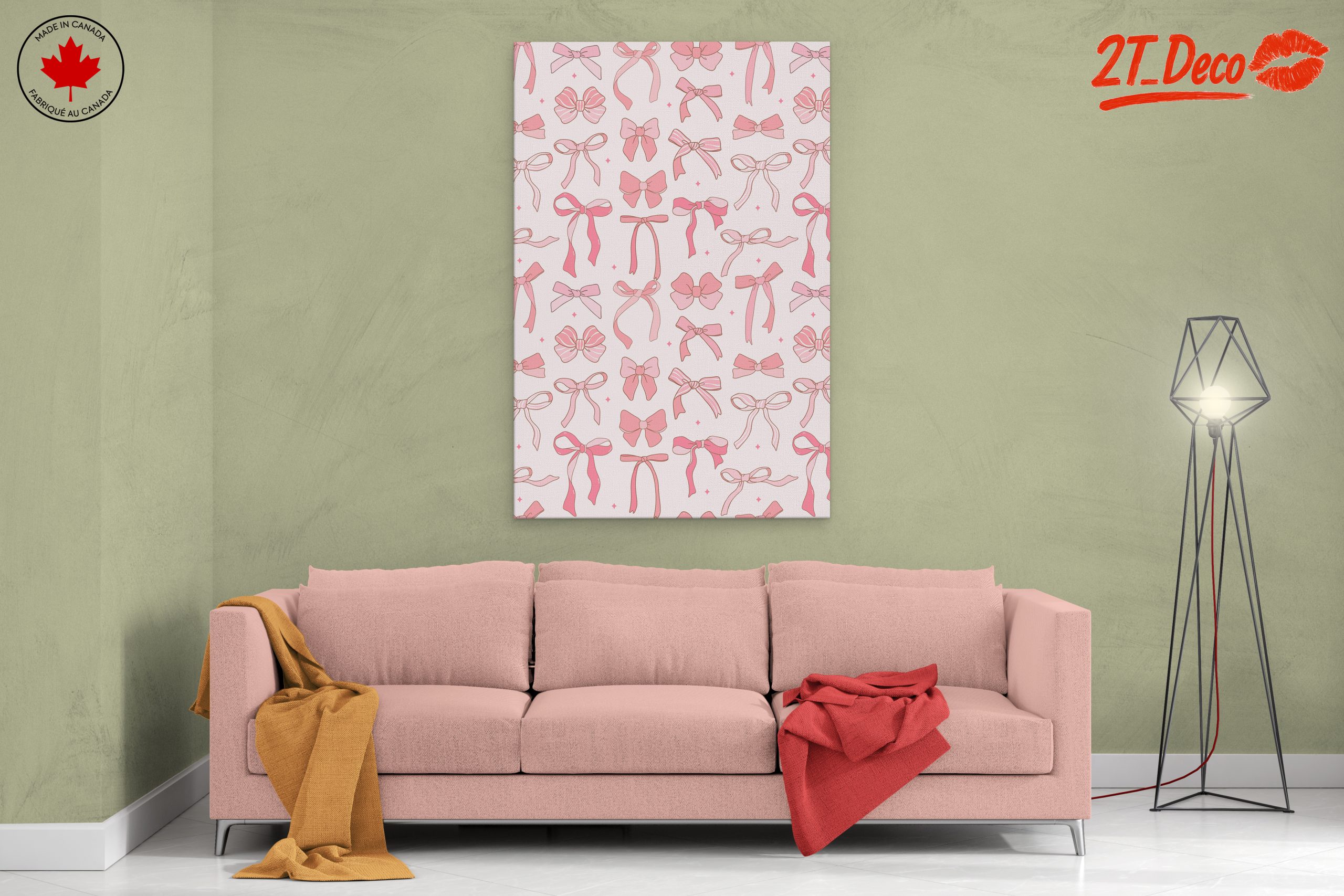 Cute Bow Pattern Wall Art - Image 2