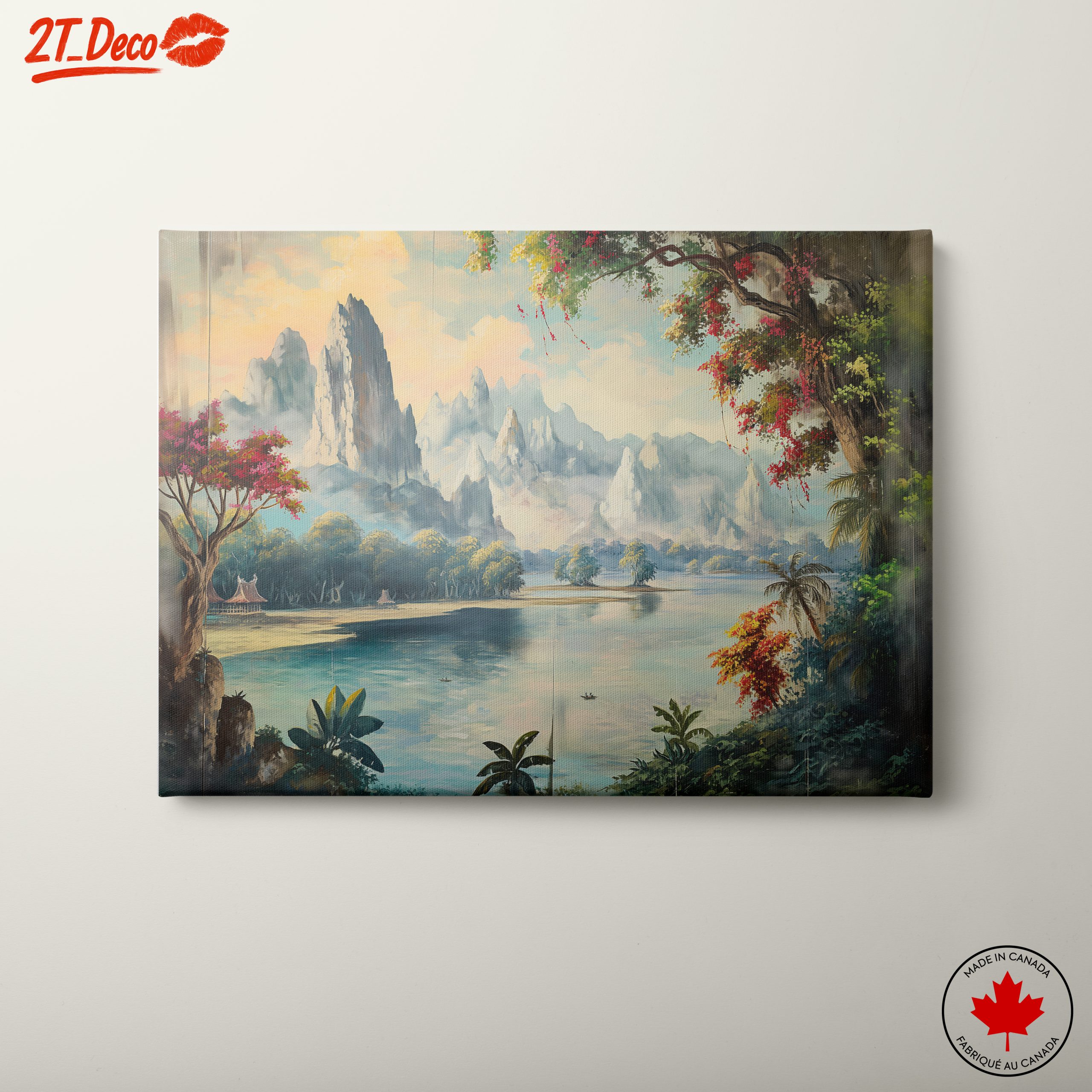 Serene Adventure Landscape Featuring Mountains and River