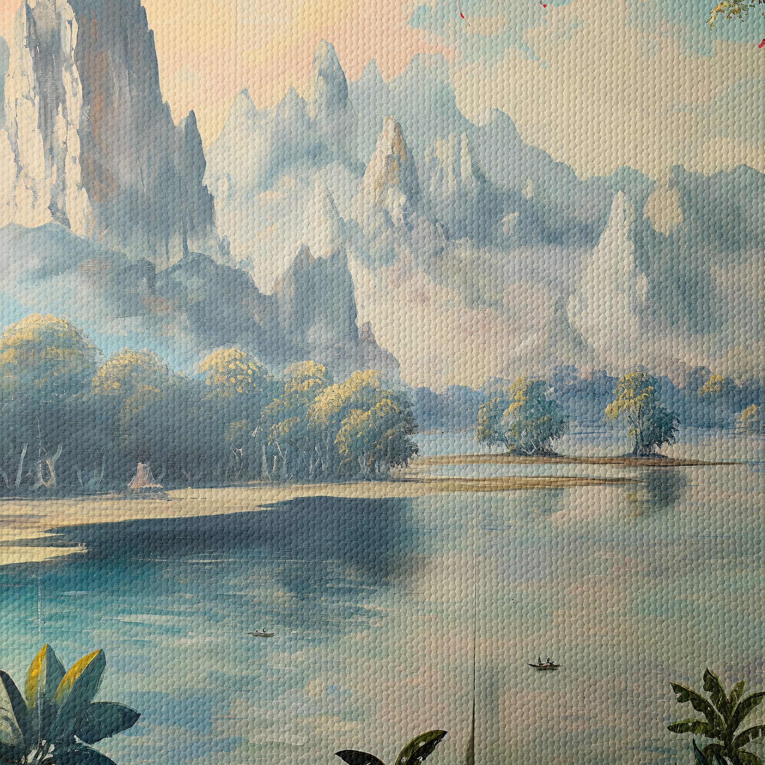 Serene Adventure Landscape Featuring Mountains and River - Image 4