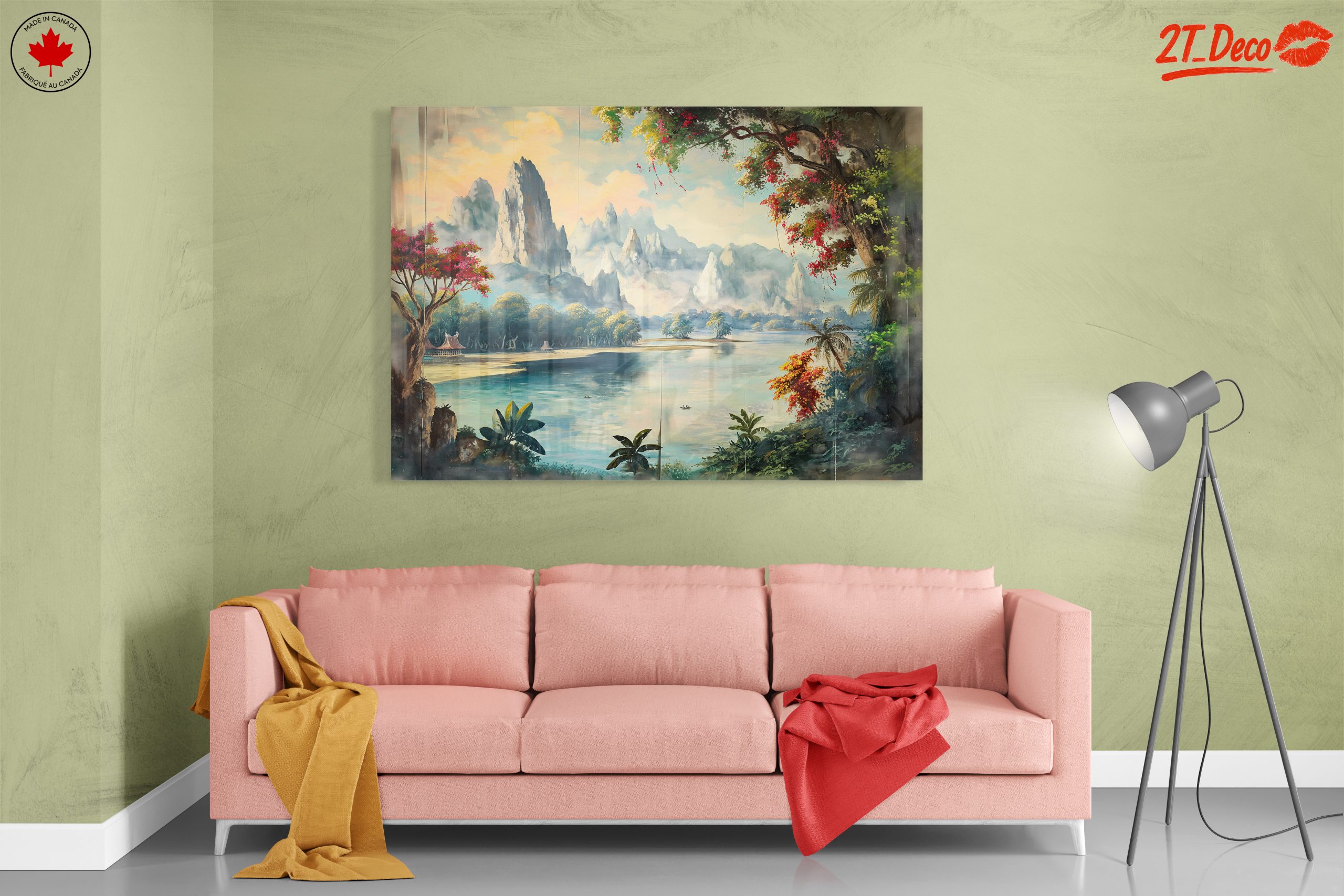 Serene Adventure Landscape Featuring Mountains and River - Image 7