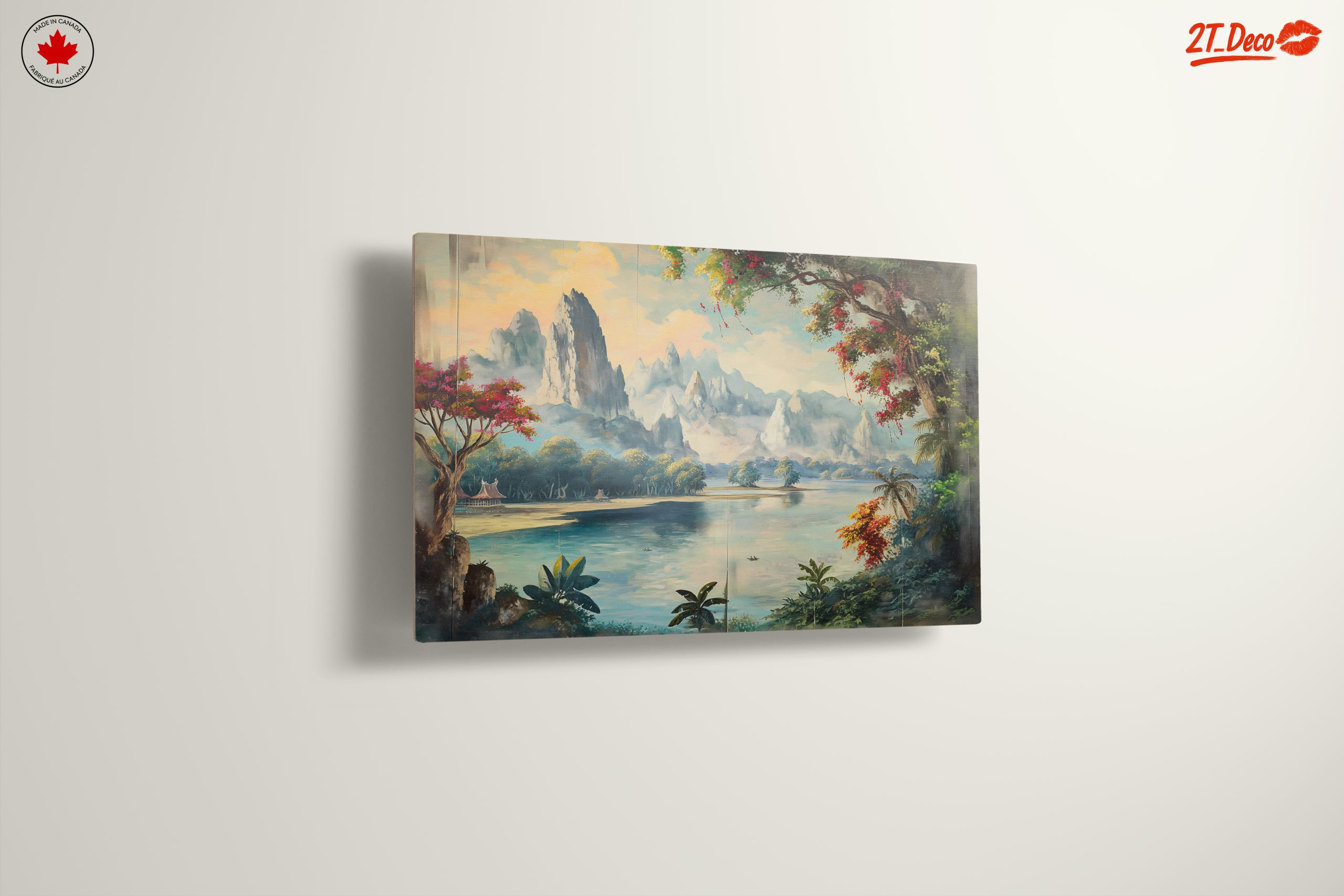 Serene Adventure Landscape Featuring Mountains and River - Image 13