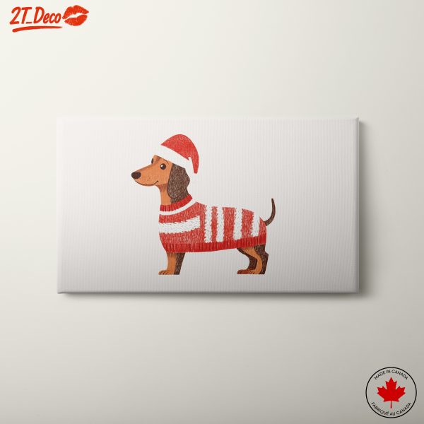 Festive Dog in Cozy Sweater