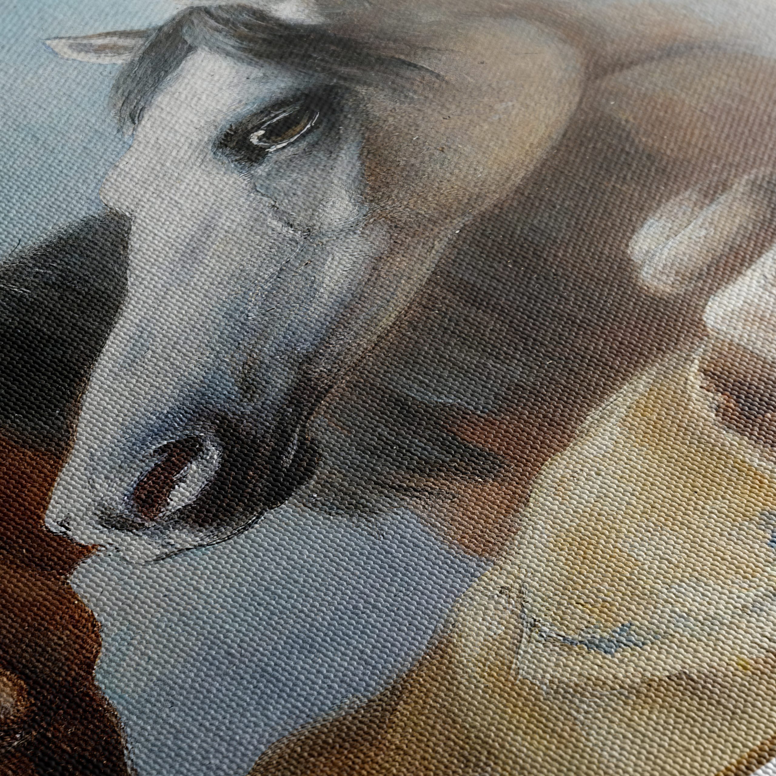Trio of Majestic Horses in Elegant Setting - Image 5