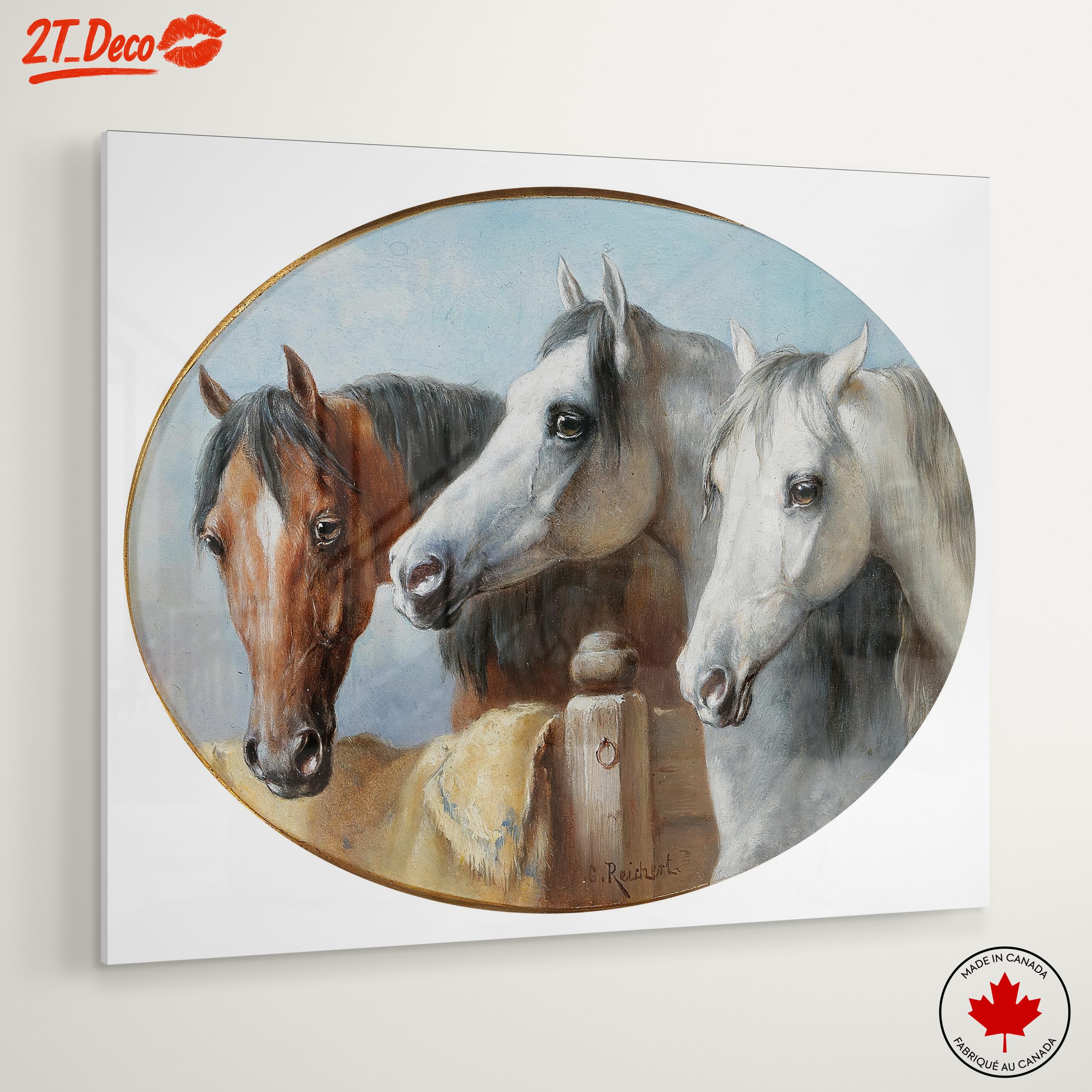Trio of Majestic Horses in Elegant Setting - Image 6