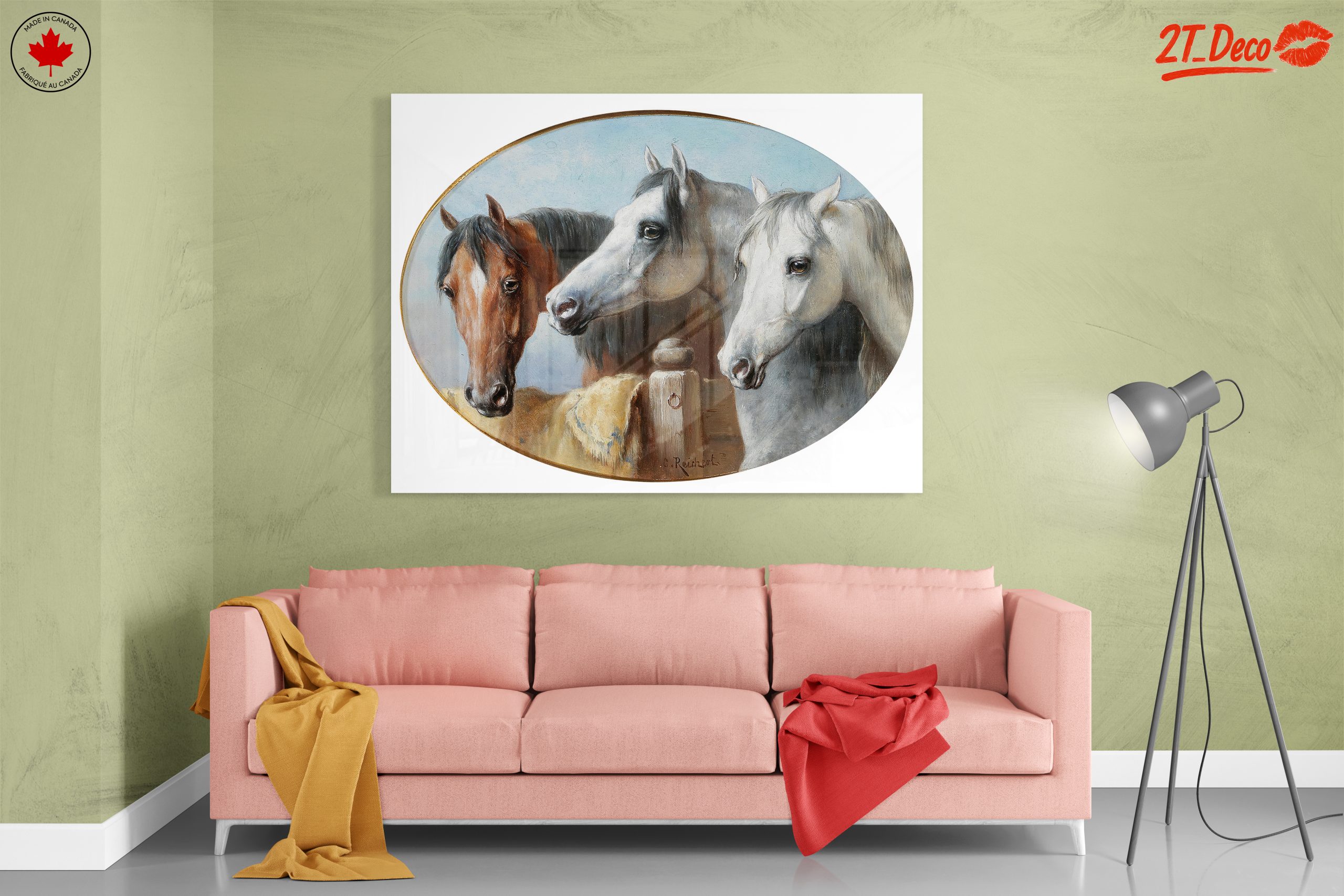 Trio of Majestic Horses in Elegant Setting - Image 7