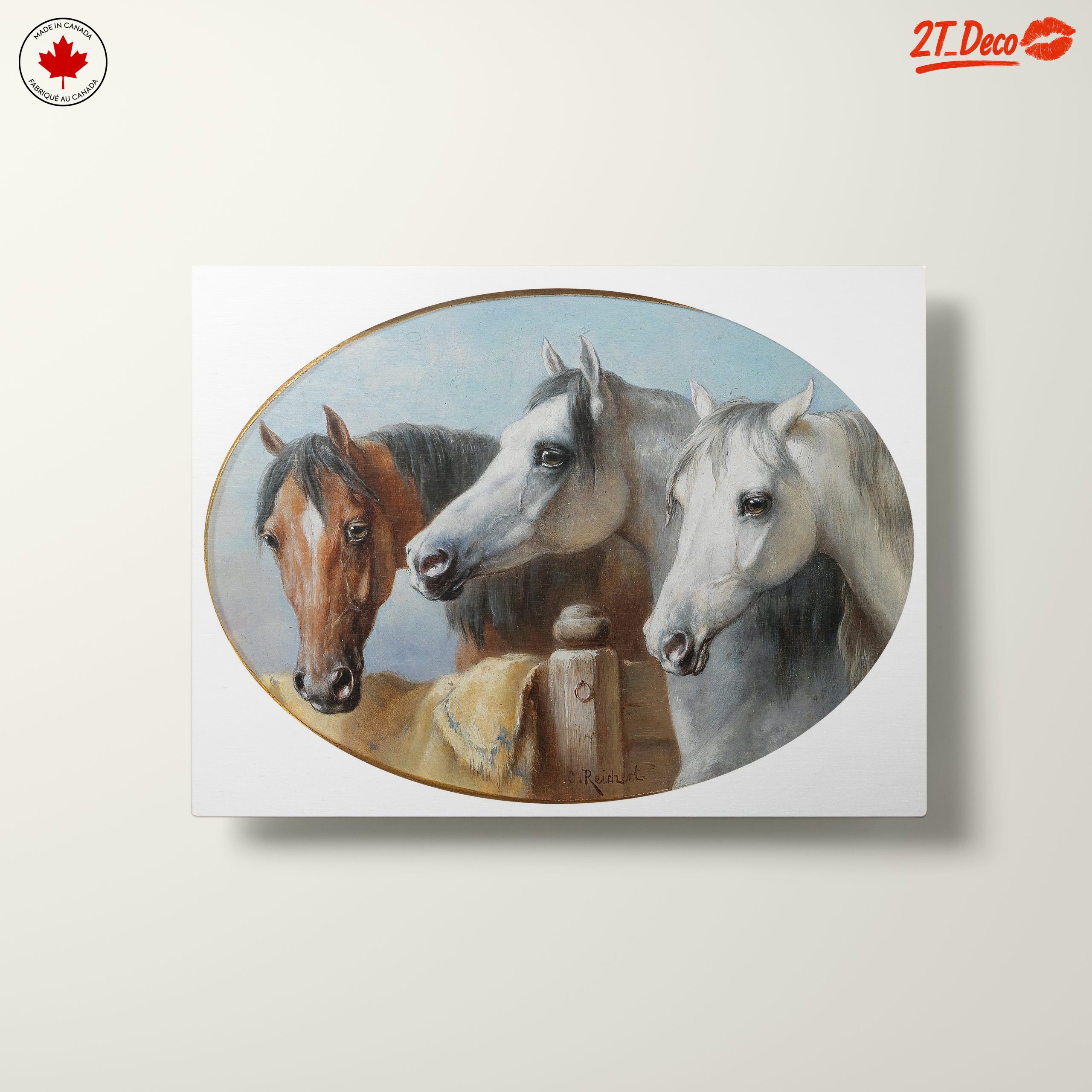 Trio of Majestic Horses in Elegant Setting - Image 10