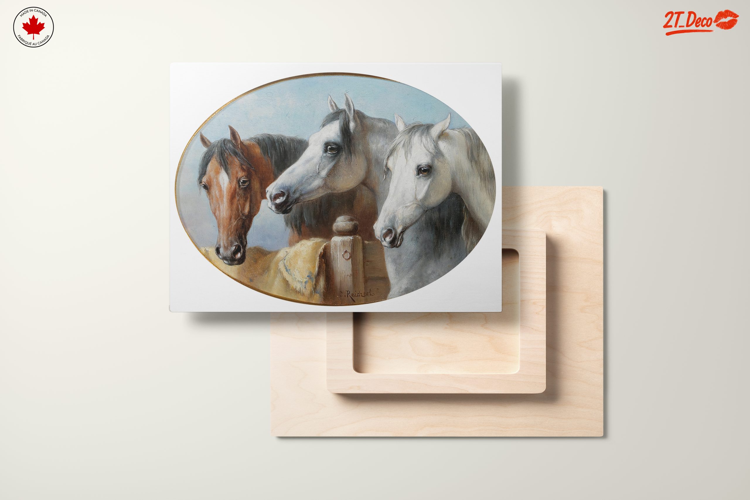 Trio of Majestic Horses in Elegant Setting - Image 11