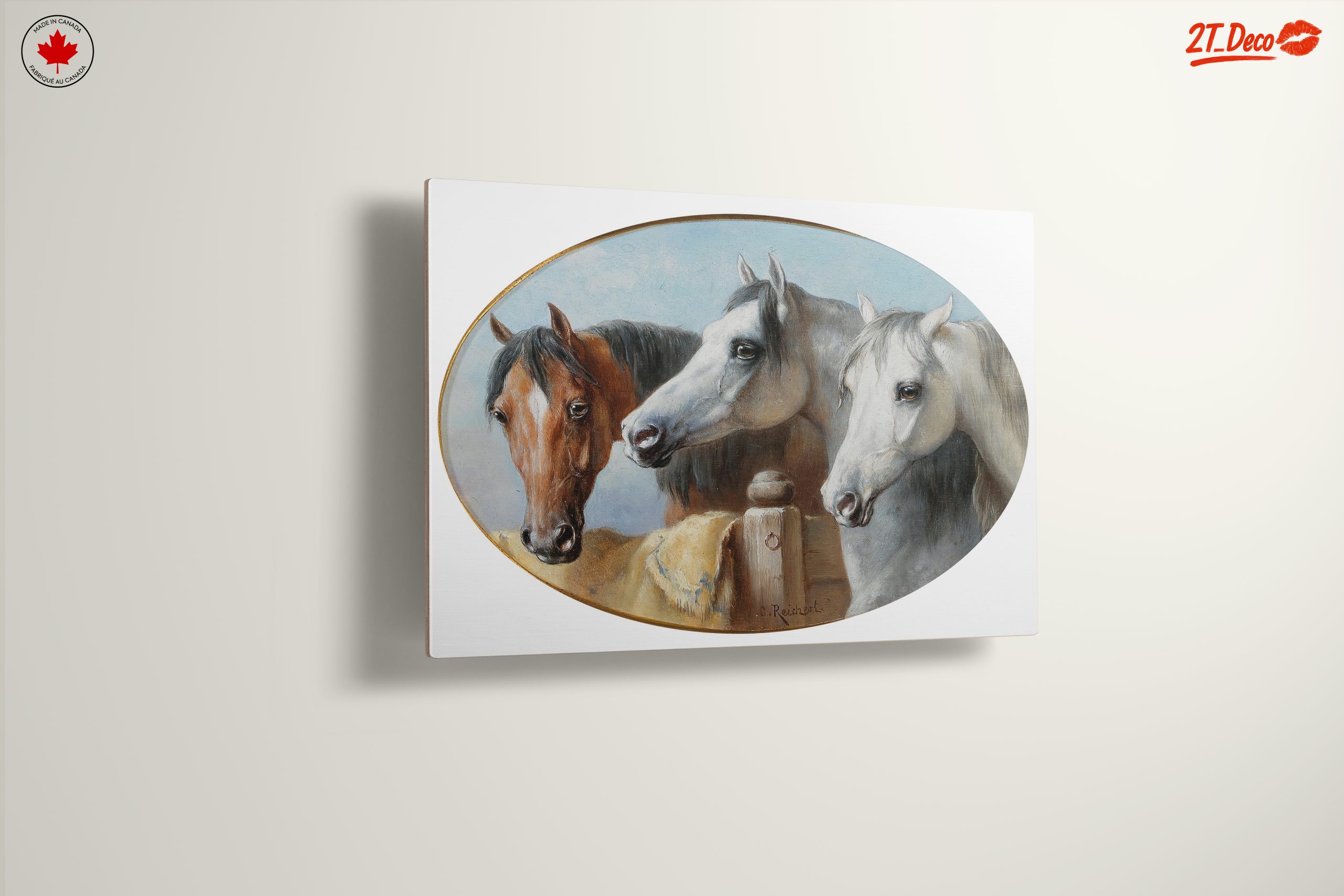 Trio of Majestic Horses in Elegant Setting - Image 13