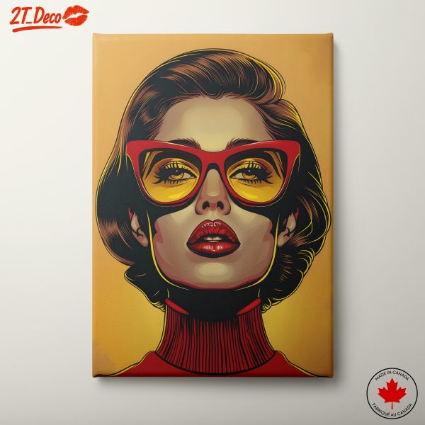 Stylized Pop Art Portrait of a Fashionable Woman