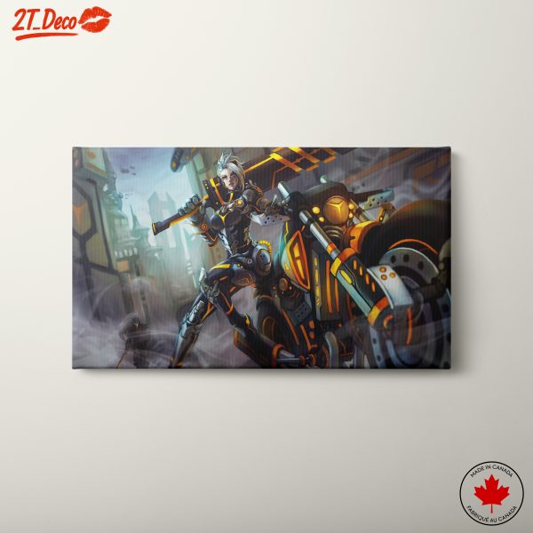 Futuristic Sci-Fi Character with Motorcycle