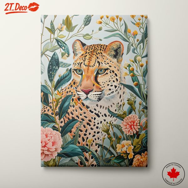Leopard Surrounded by Colorful Flora