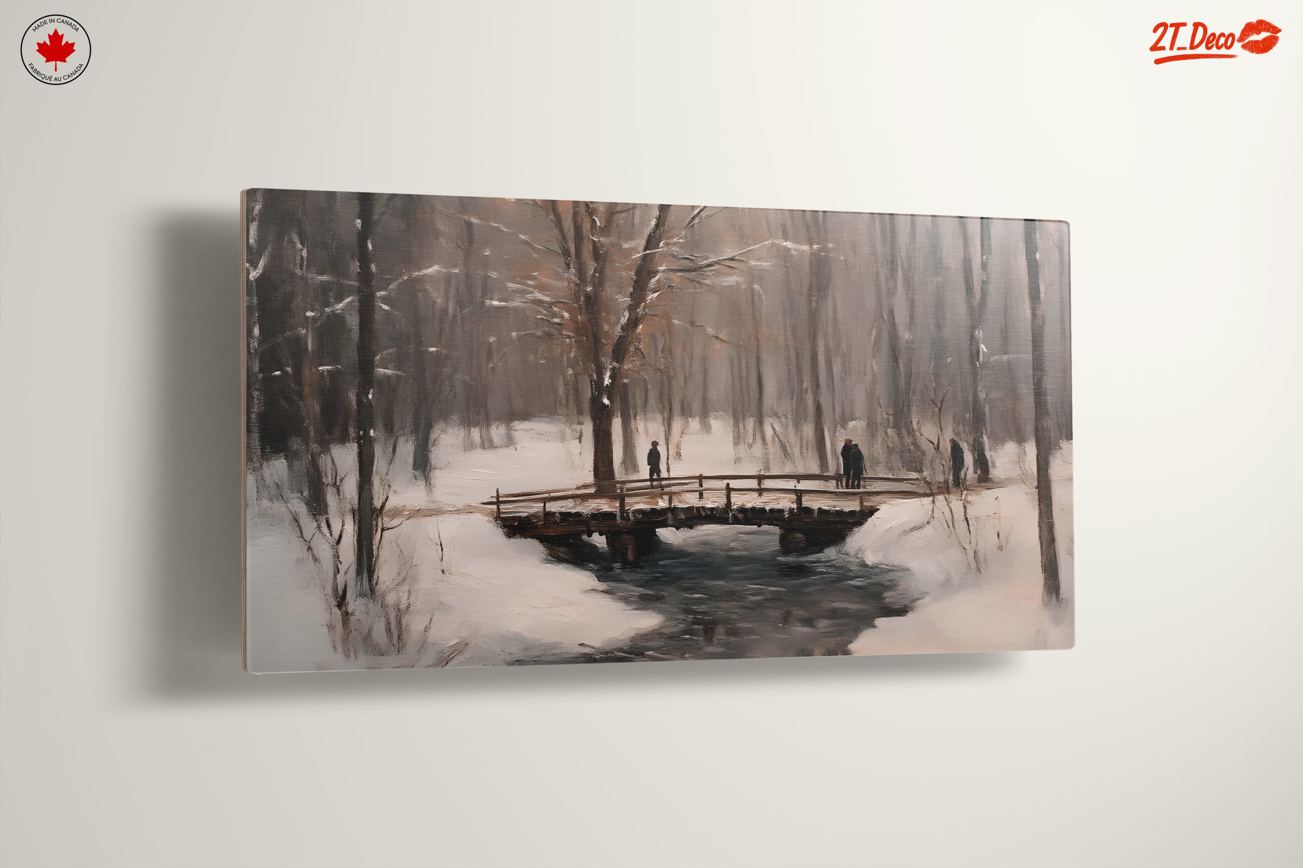 Serene Winter Landscape with Bridge 2 - Image 13