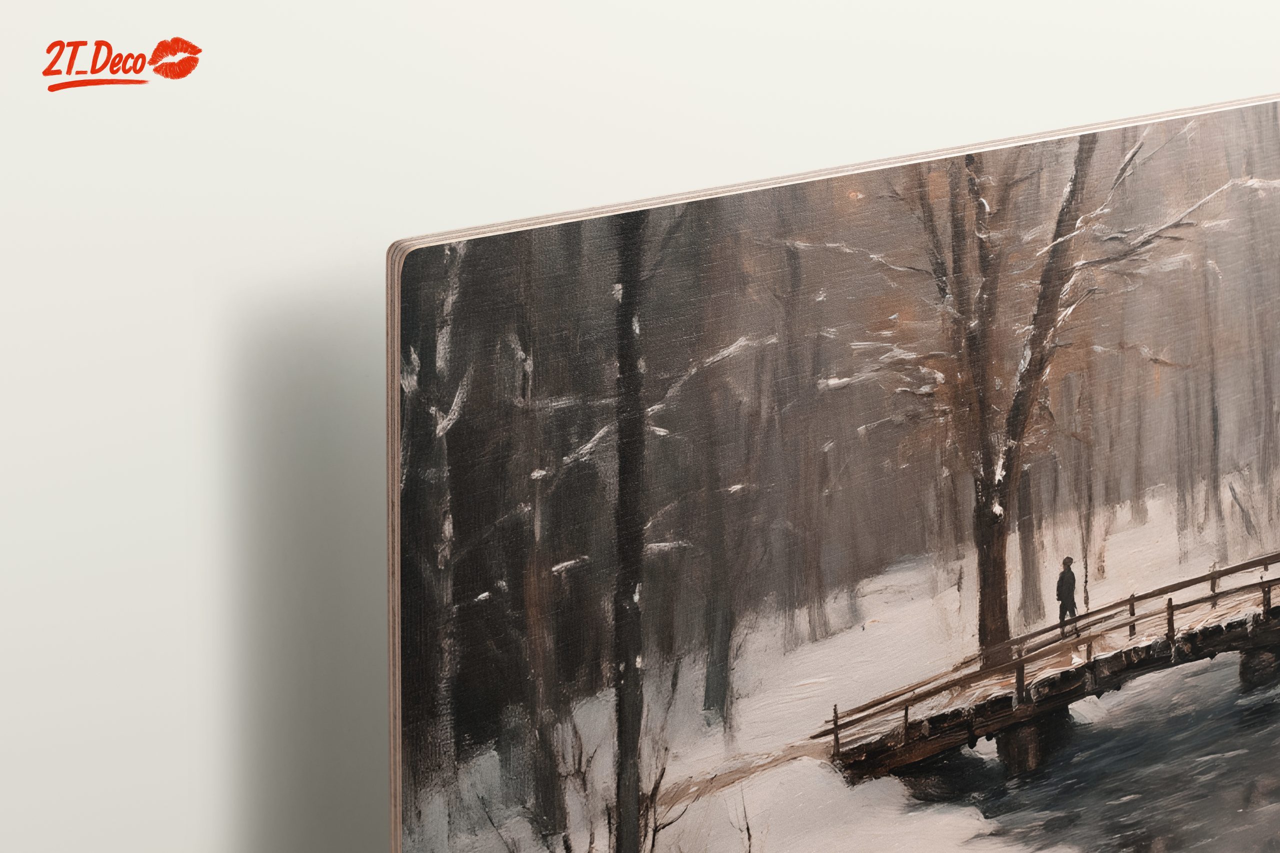 Serene Winter Landscape with Bridge 2 - Image 15