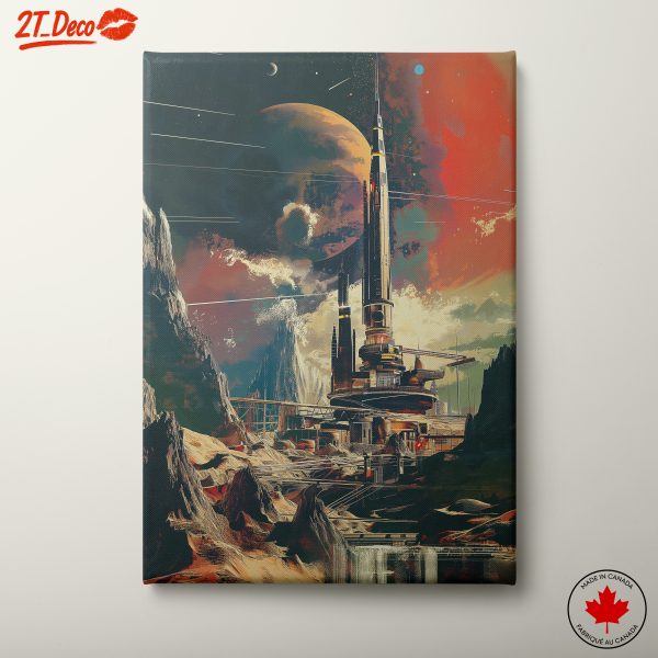 Futuristic Landscape With Cosmic Elements