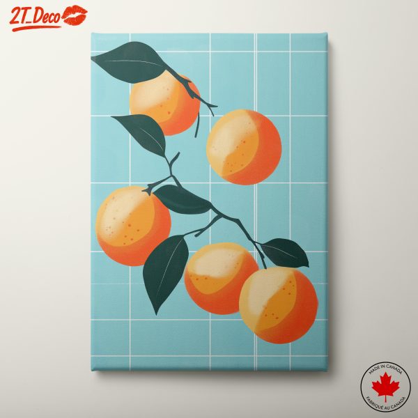 Vibrant Abstract Food Art Featuring Oranges