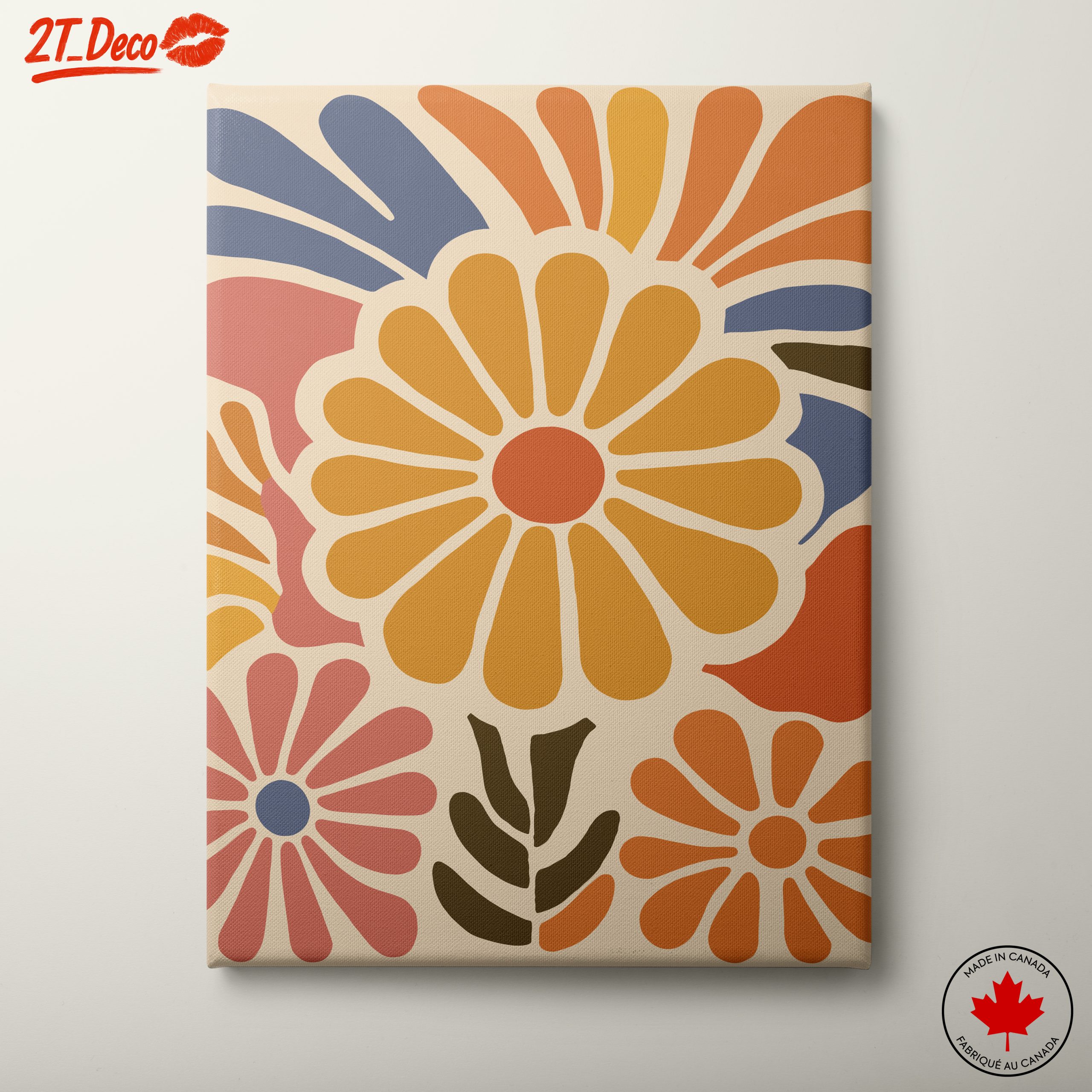 Abstract Floral Shapes for Modern Spaces