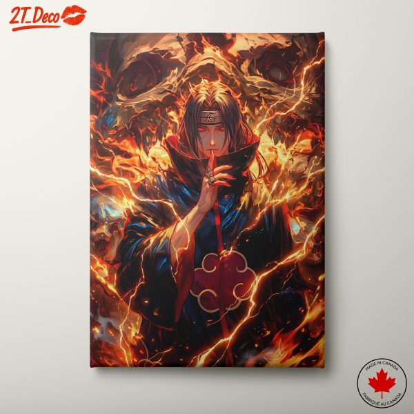 Dynamic Anime Character in Fiery Artwork