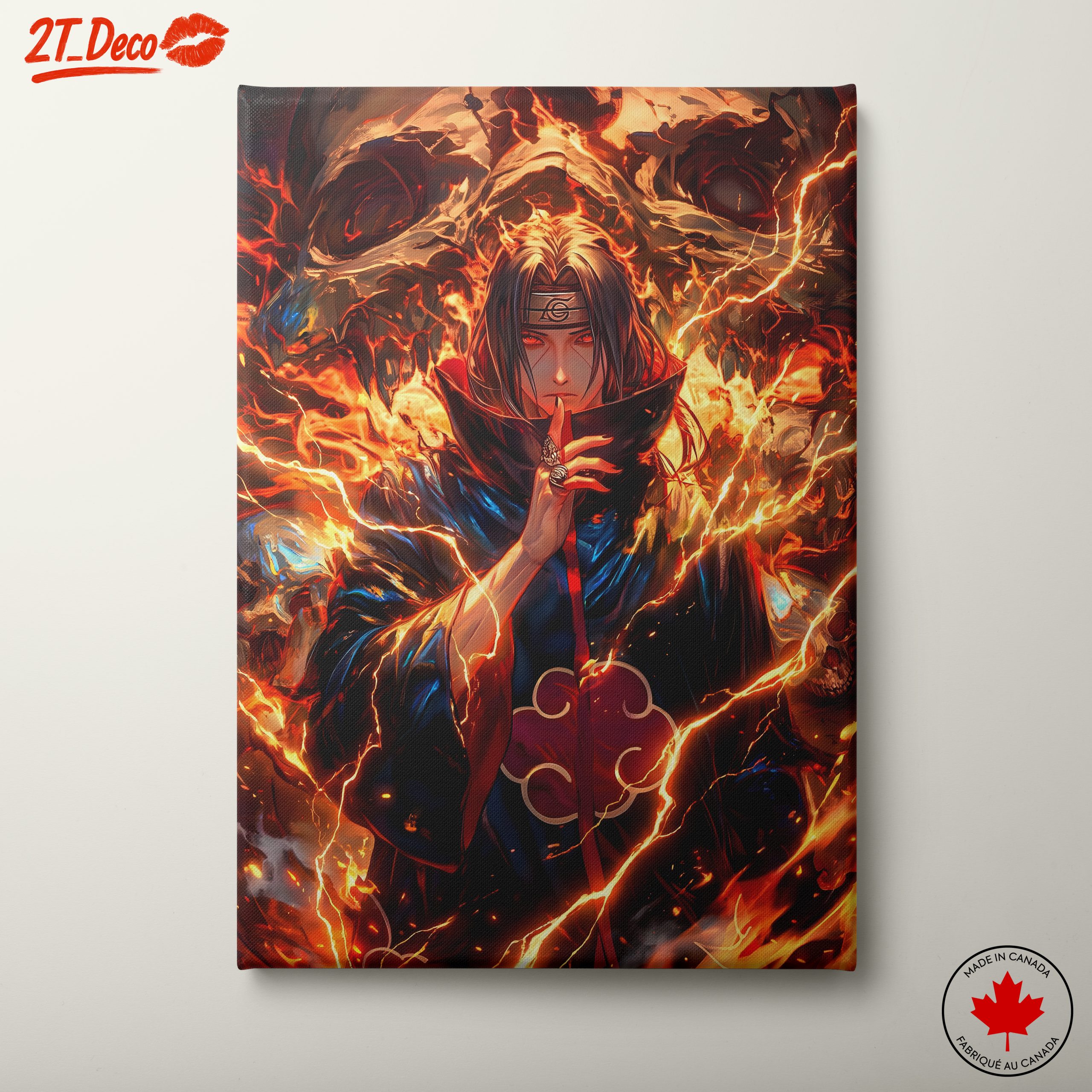 Dynamic Anime Character in Fiery Artwork