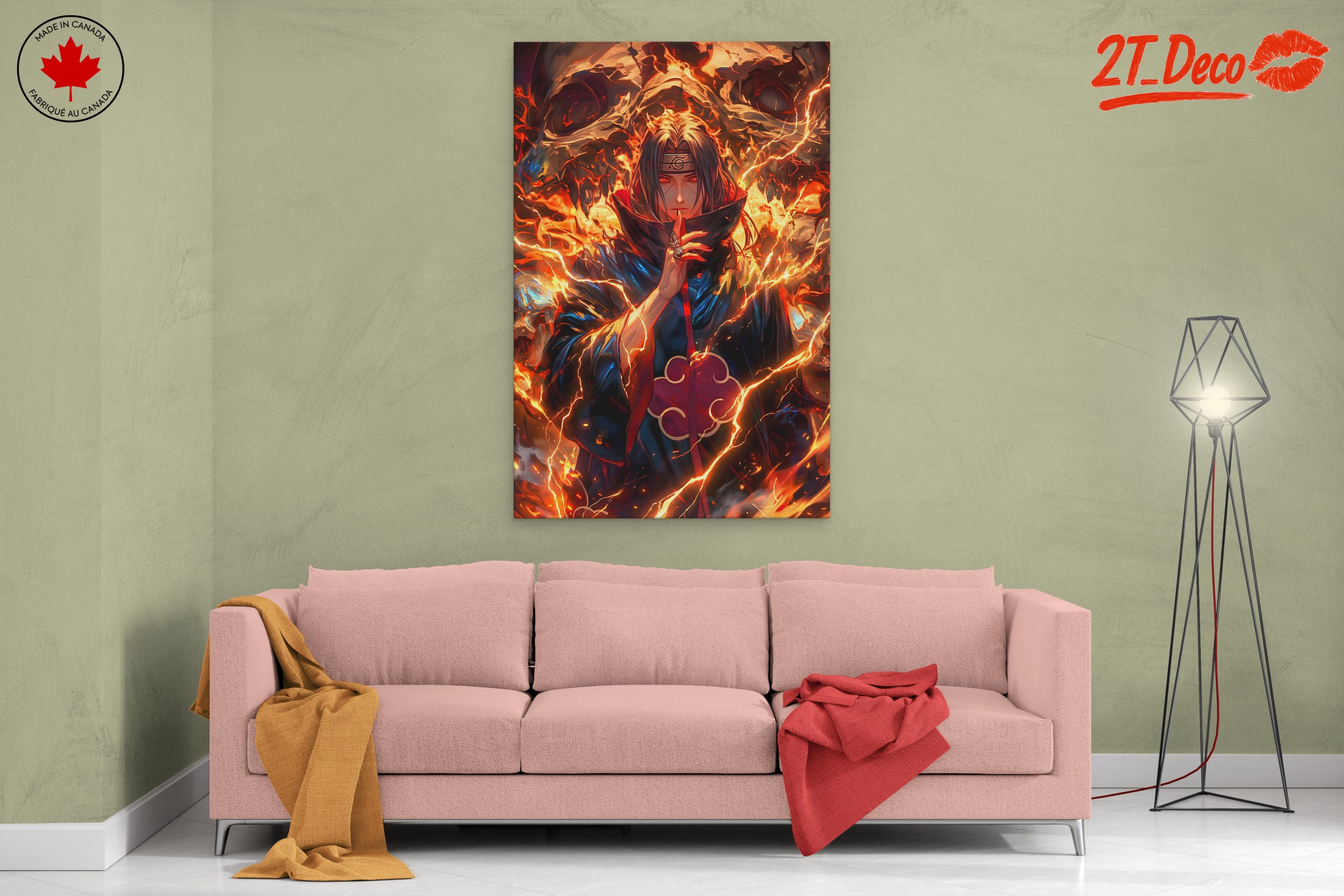 Dynamic Anime Character in Fiery Artwork - Image 2