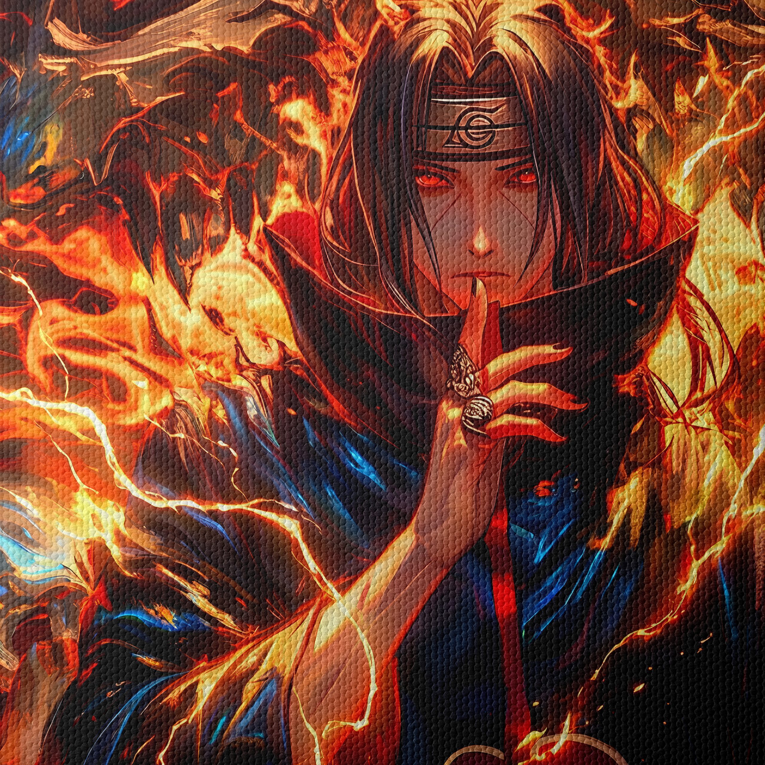 Dynamic Anime Character in Fiery Artwork - Image 4