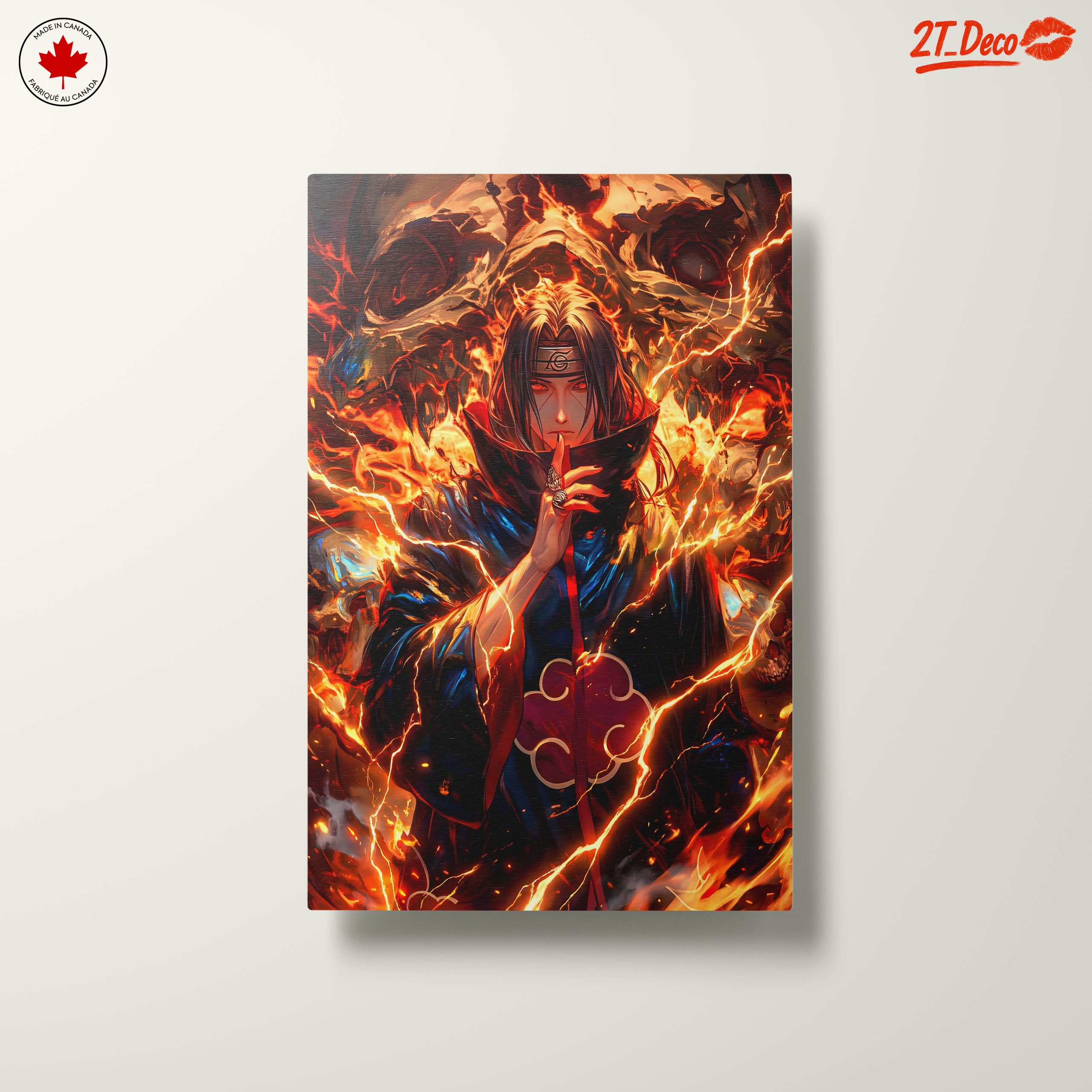 Dynamic Anime Character in Fiery Artwork - Image 10