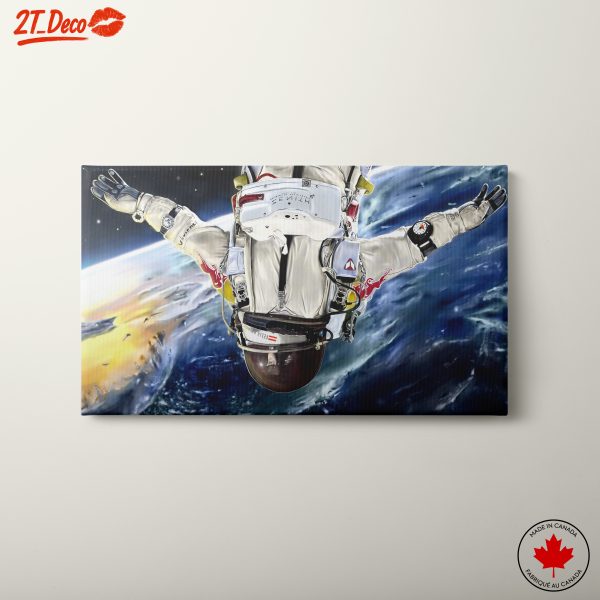 Astronaut Floating in Space Artwork