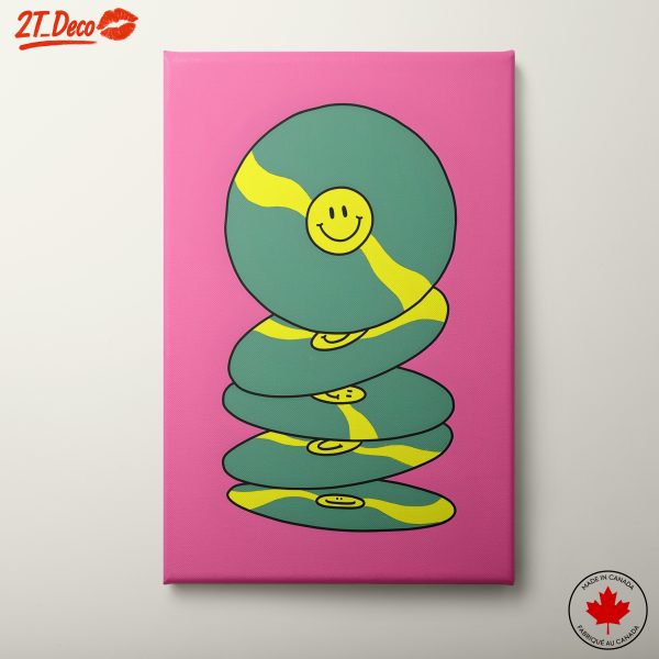 Colorful Music Artwork Featuring Vinyl Records