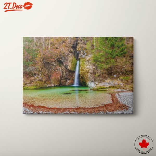 Tranquil Waterfall in Scenic Landscape