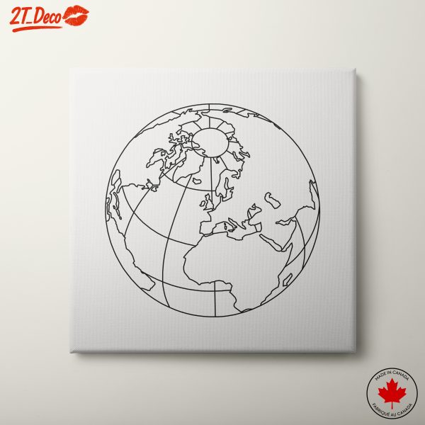 Stylized Abstract Globe Artwork